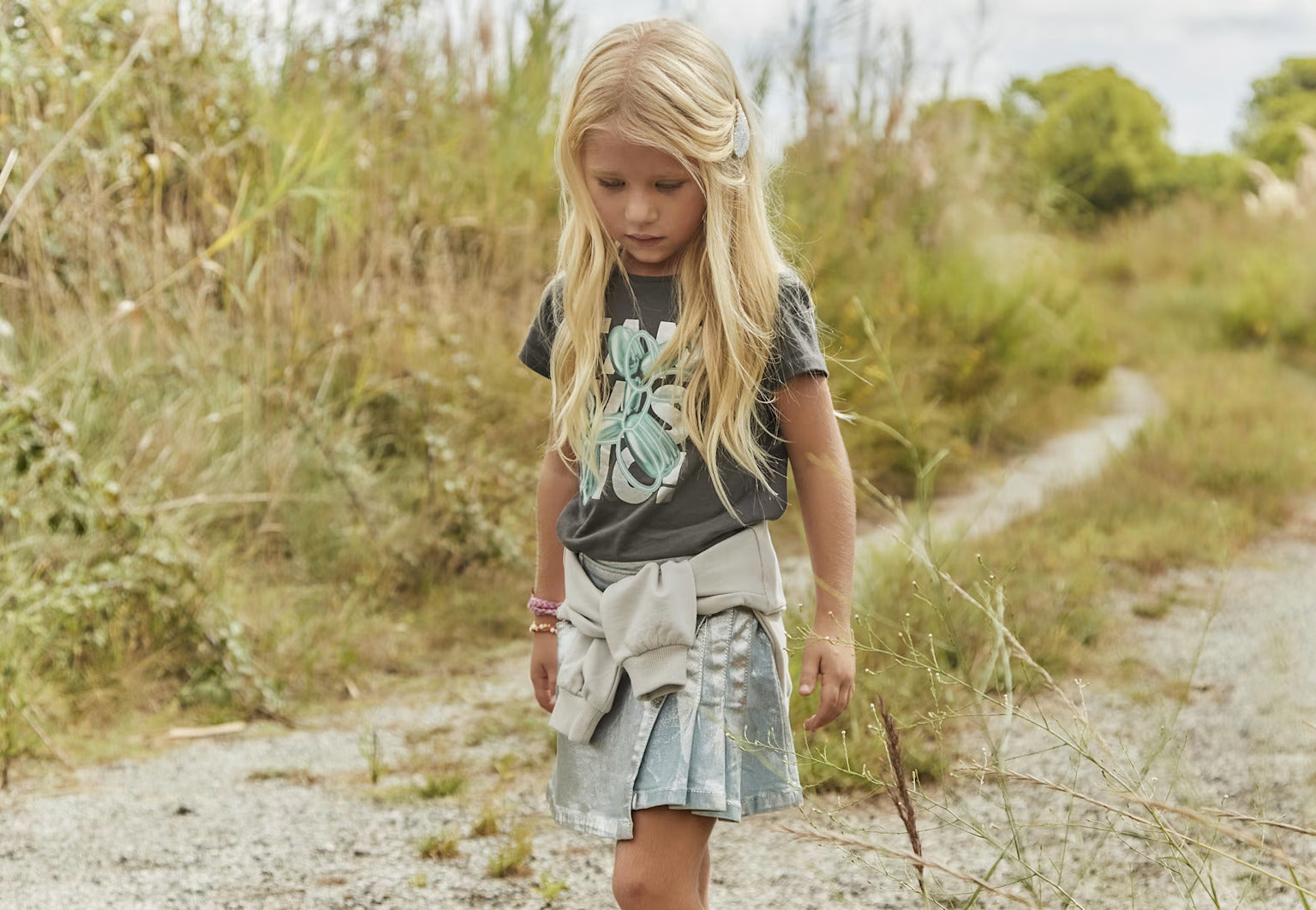 Falda Denim Bleach Foil Tablas