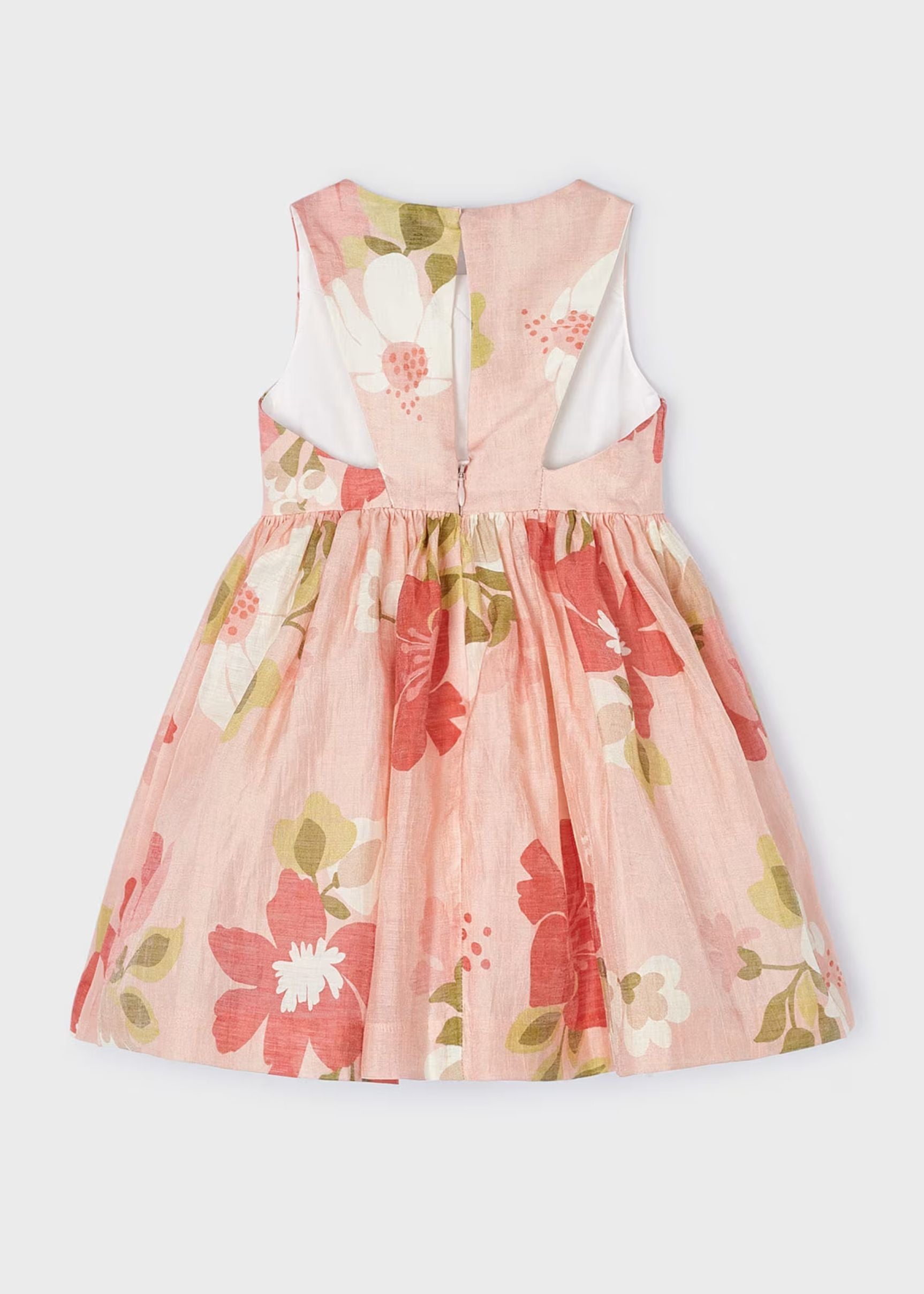 Vestido Nude Estampado Floral Niña