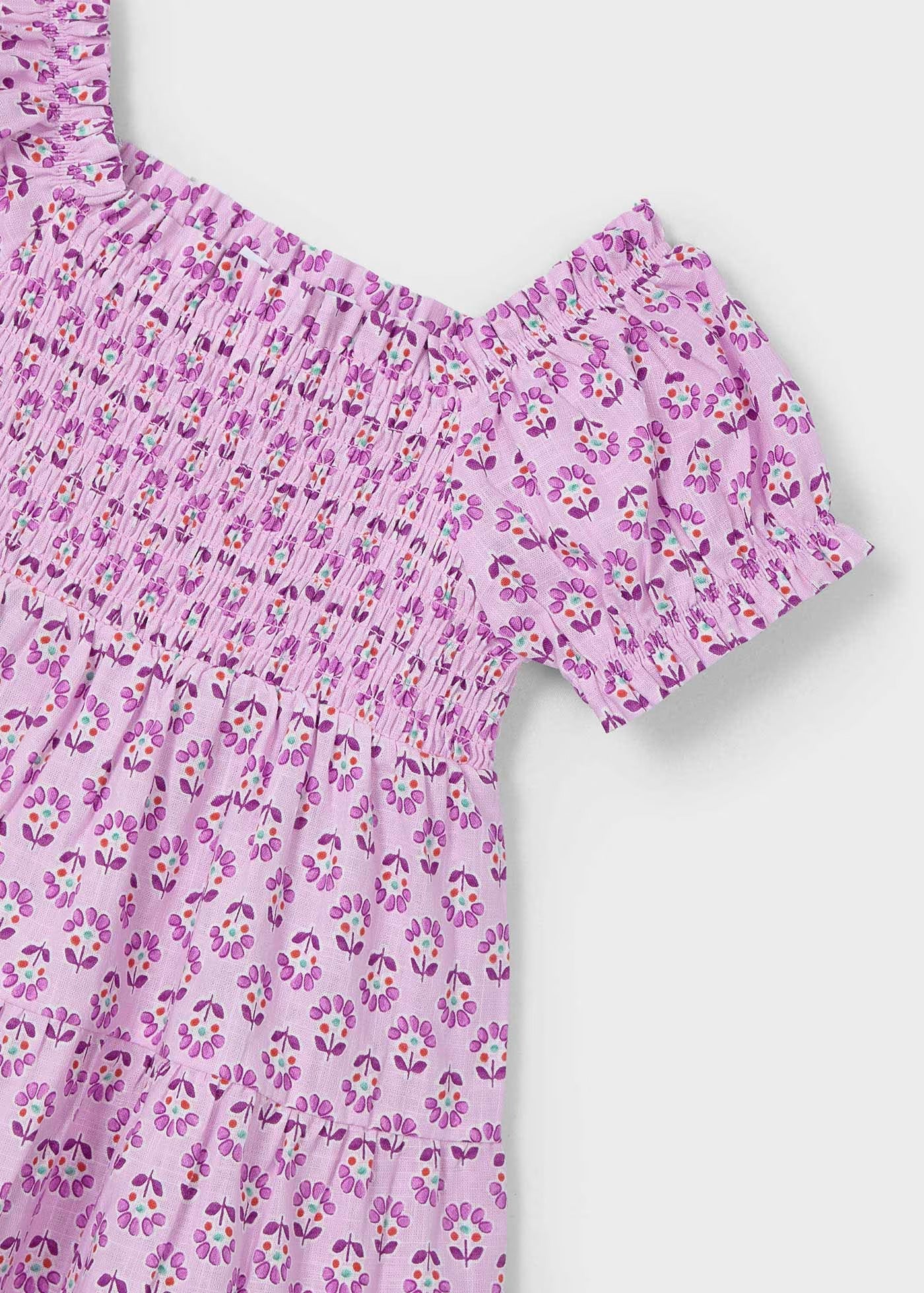 Vestido Boho Chic Estampado Malva