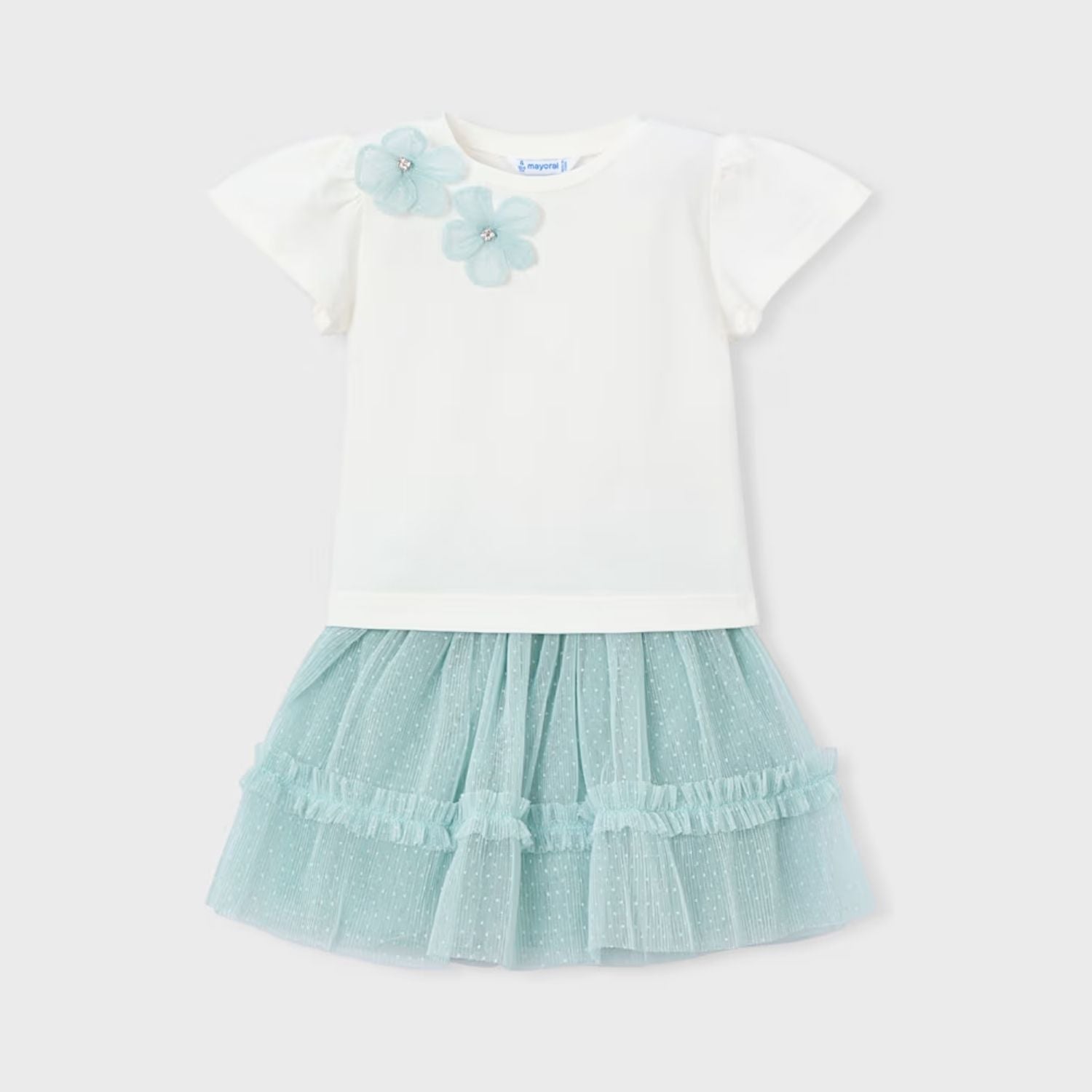 Set Camiseta & Falda Tul Nature Daisy Lago