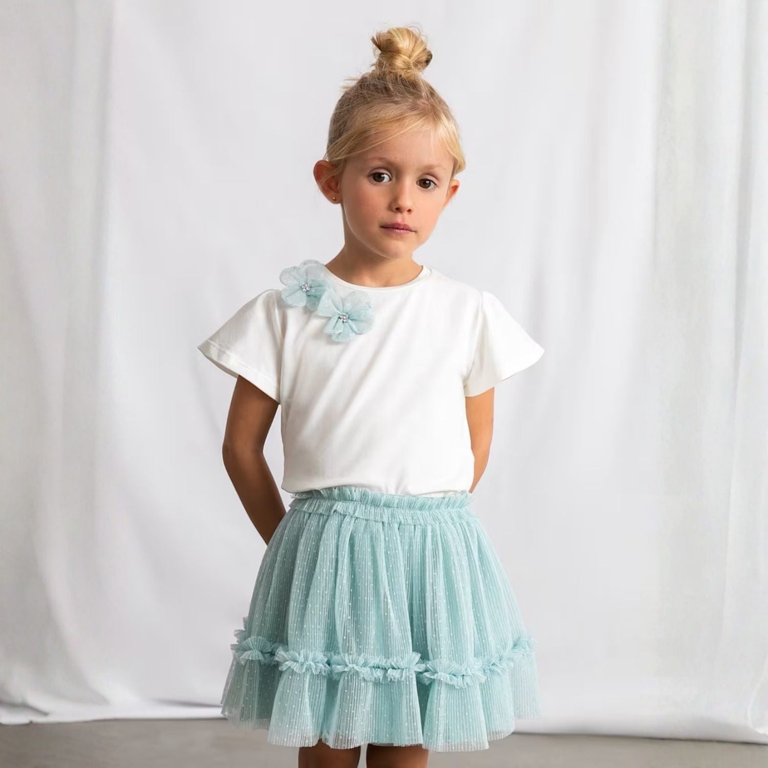 Set Camiseta & Falda Tul Nature Daisy Lago