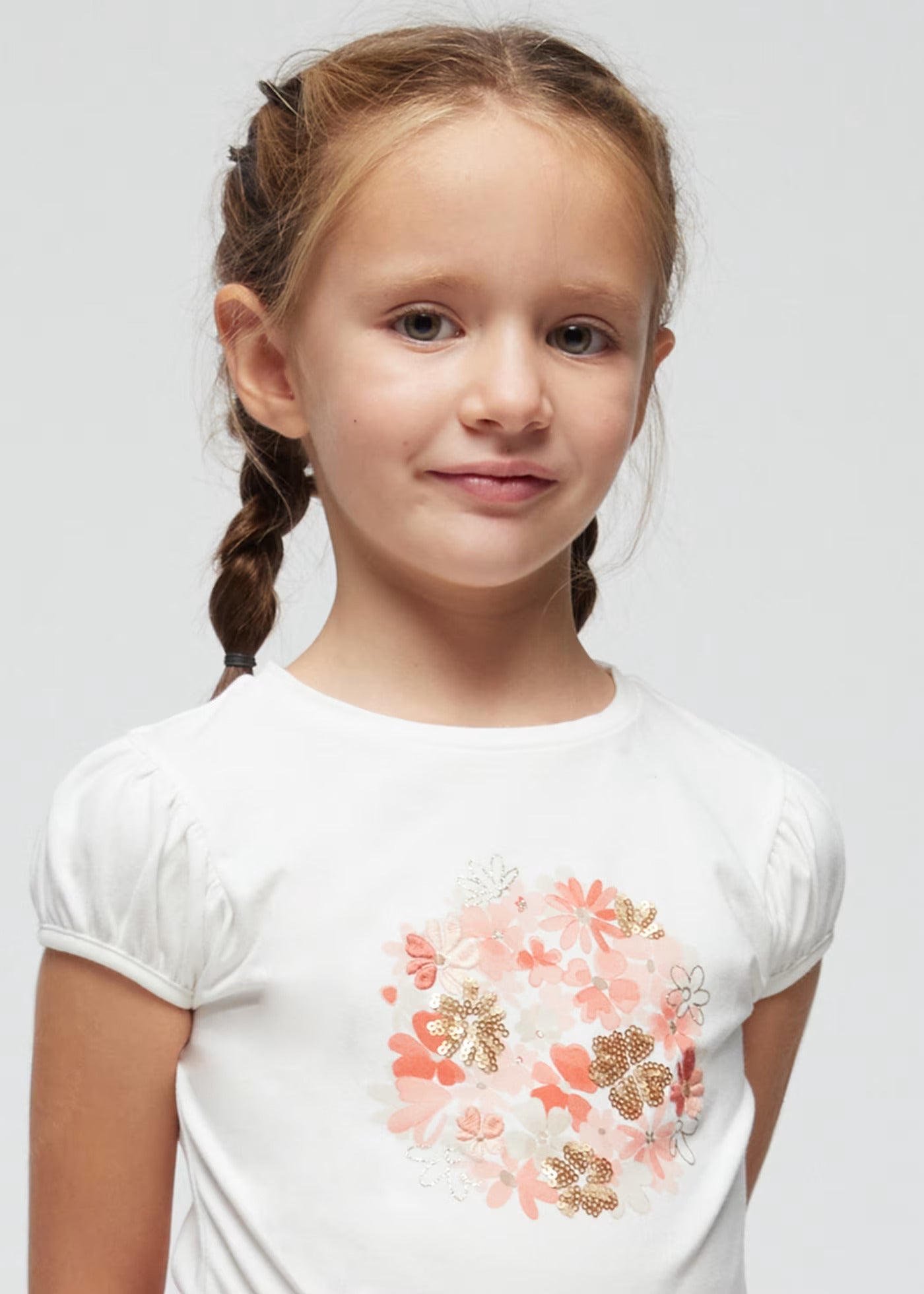 Conjunto Camiseta & Falda Tul Nude Niña