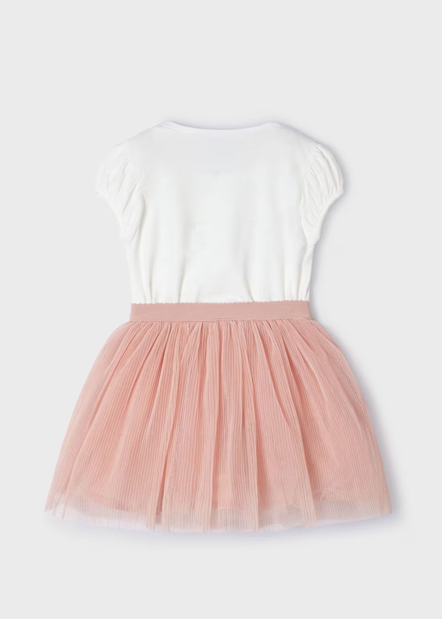 Conjunto Camiseta & Falda Tul Nude Niña