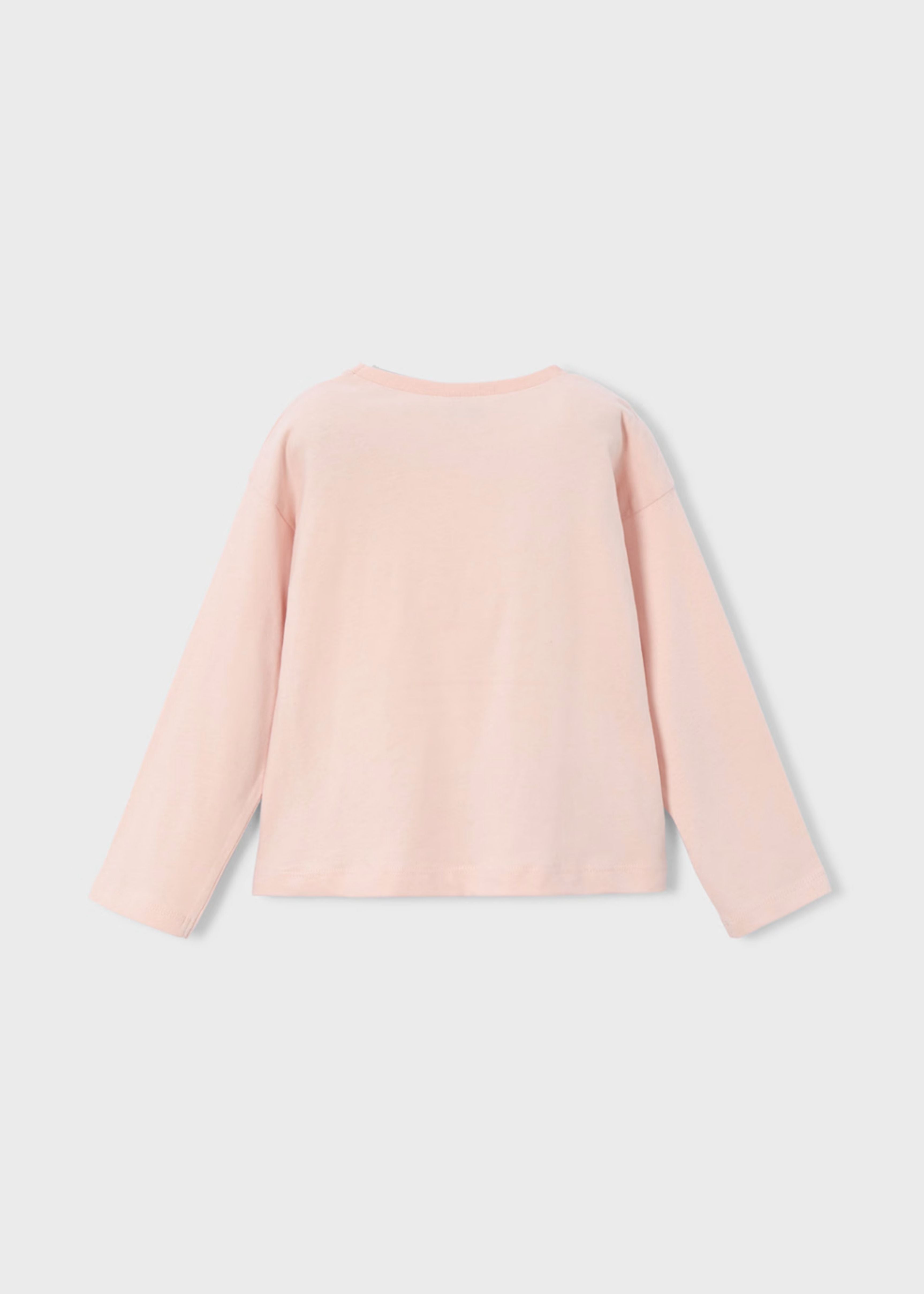 Camiseta Rosa Pastel Bolsillo Crochet