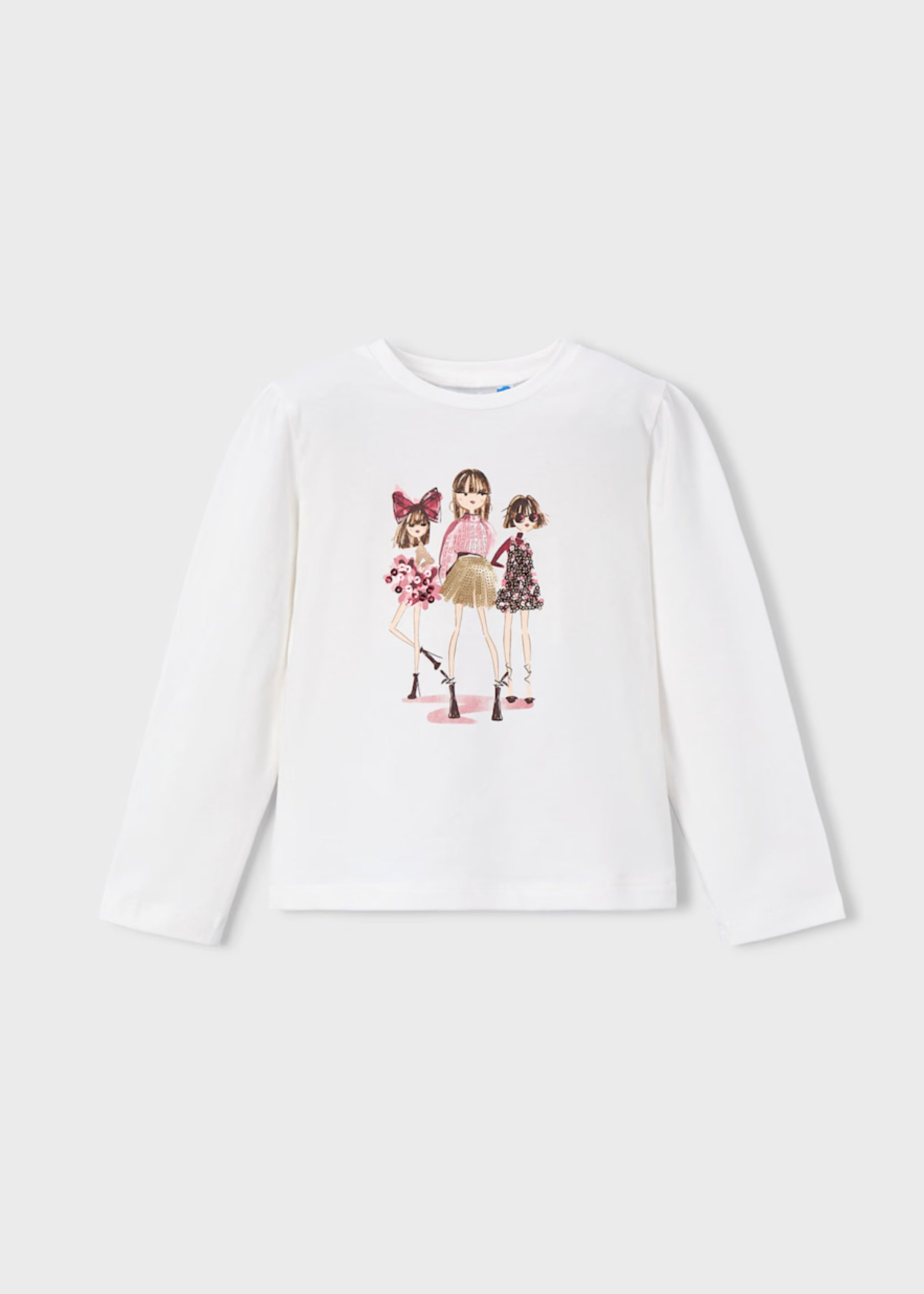 Camiseta Fashion Friends Nata Cereza 100% Cotton