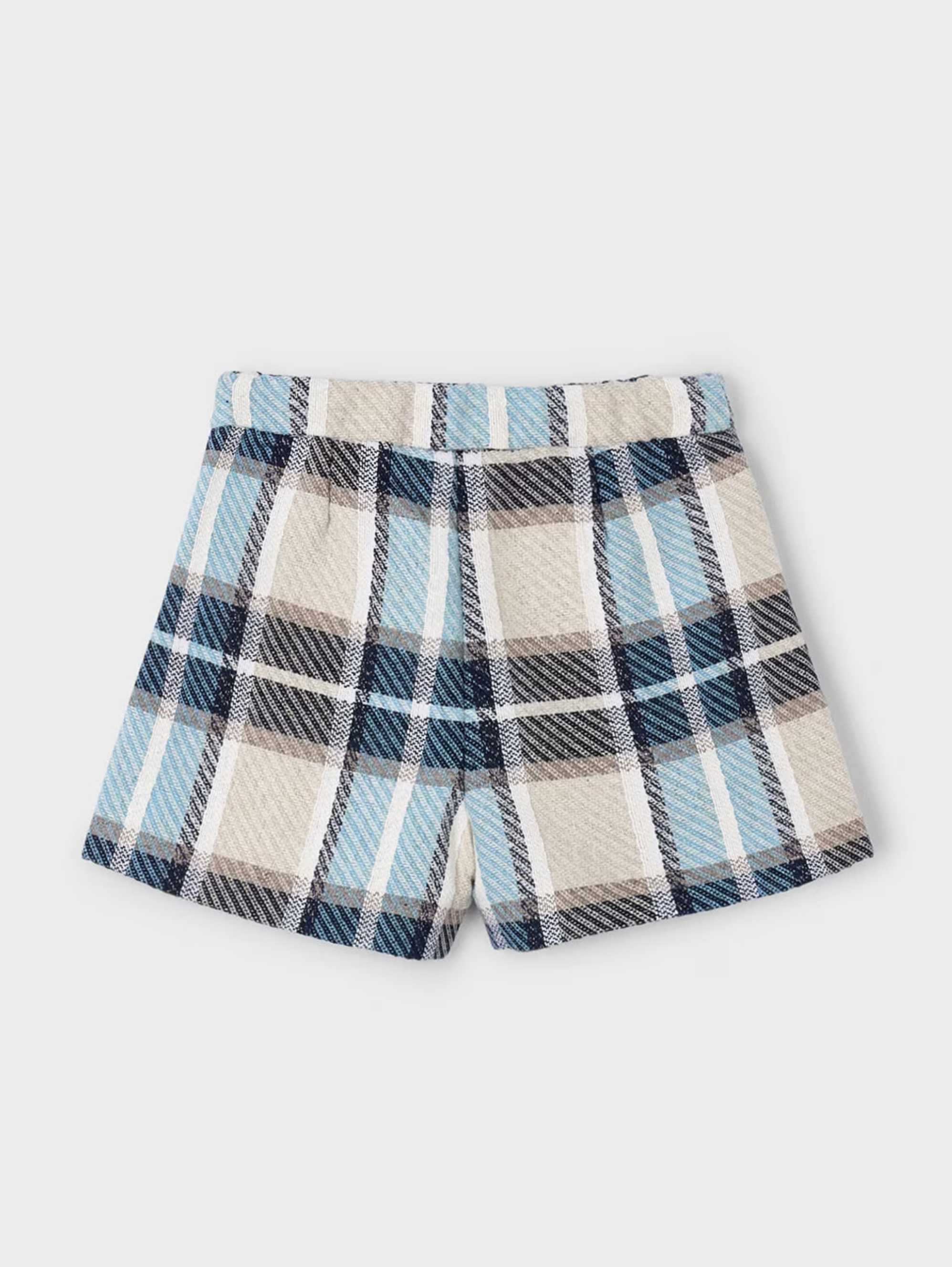 Short Jacquard Cuadros Marino
