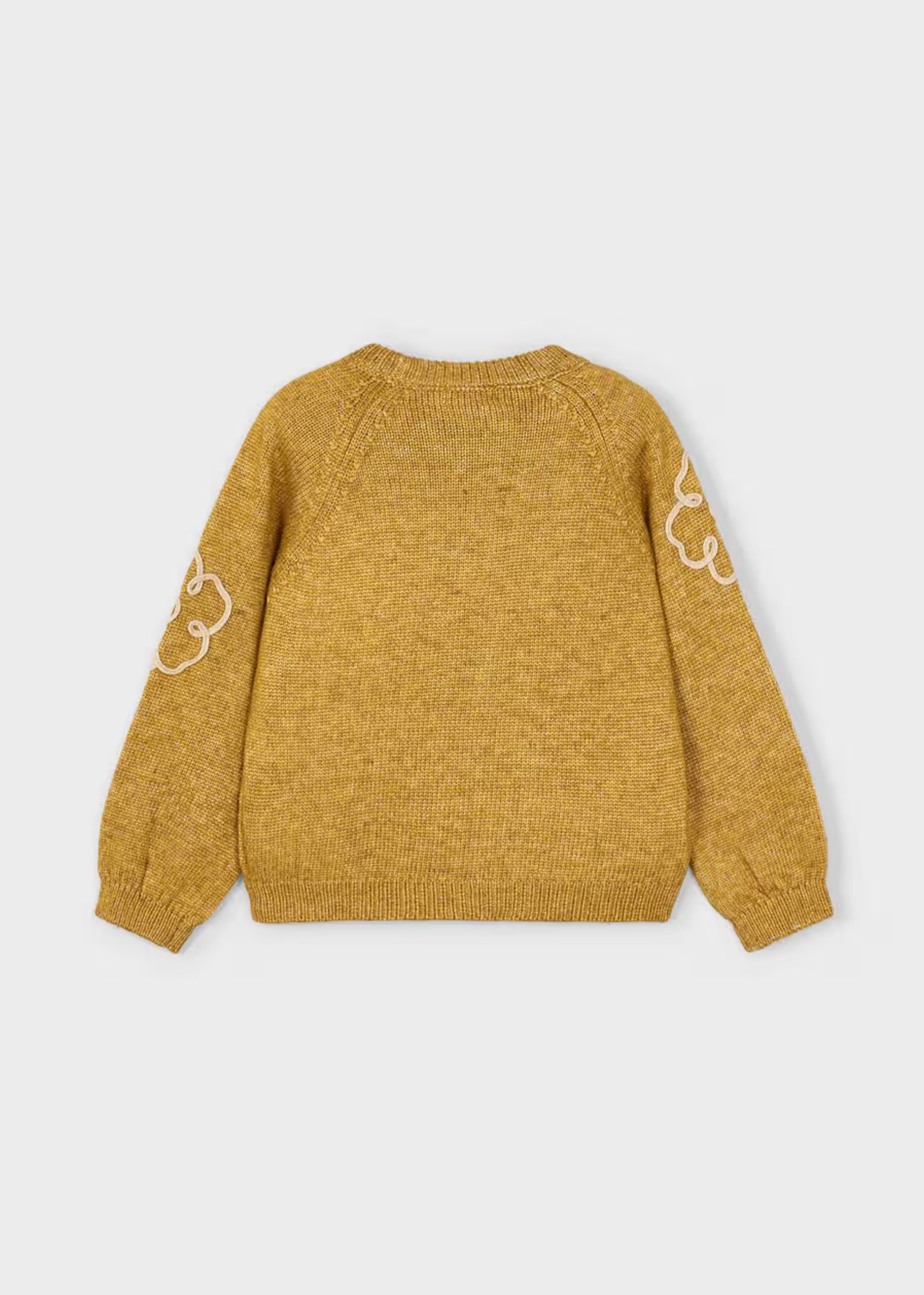 Sweater Mostaza Bordado Floral