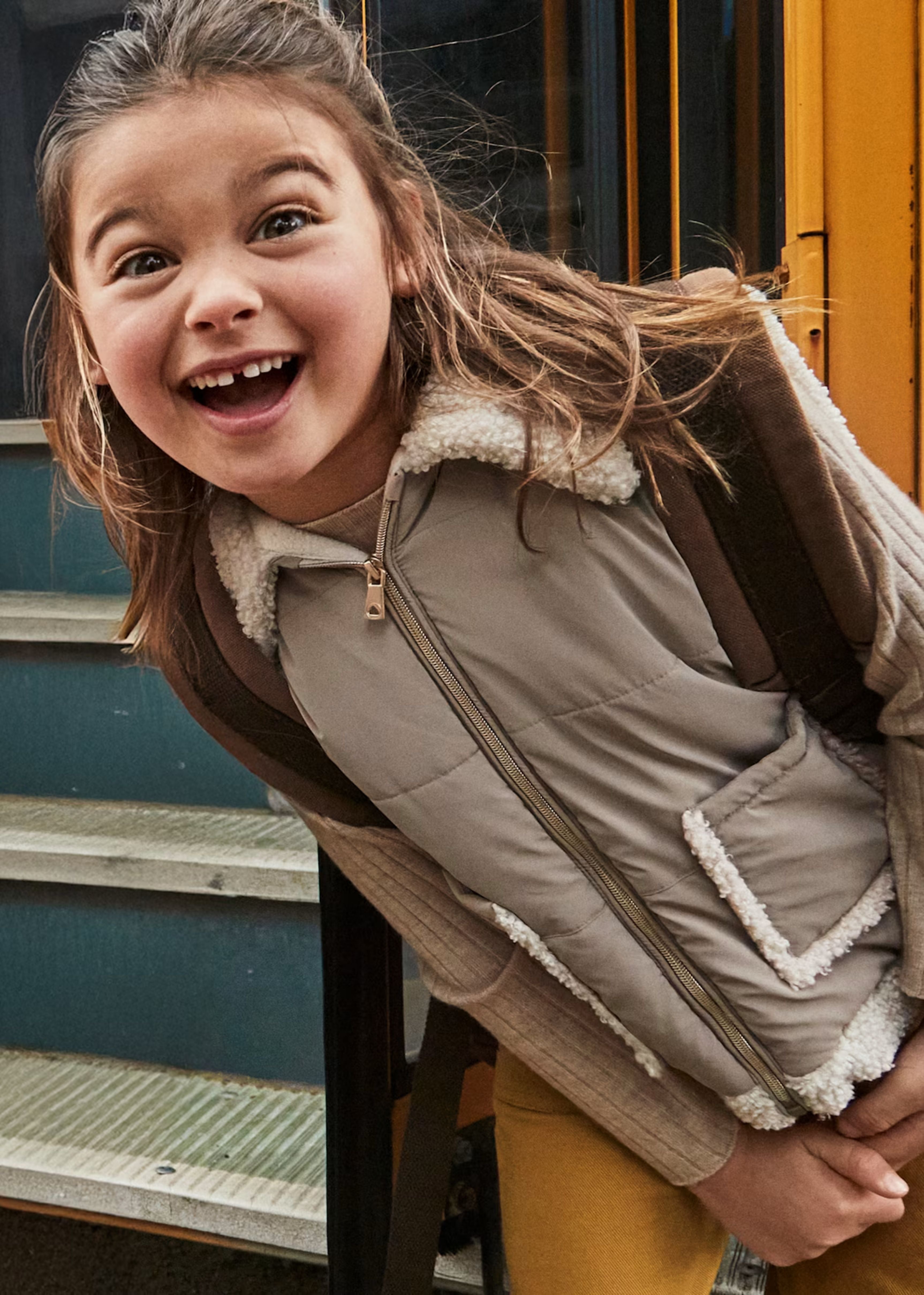 Chaleco Contrastes Borrego Topo