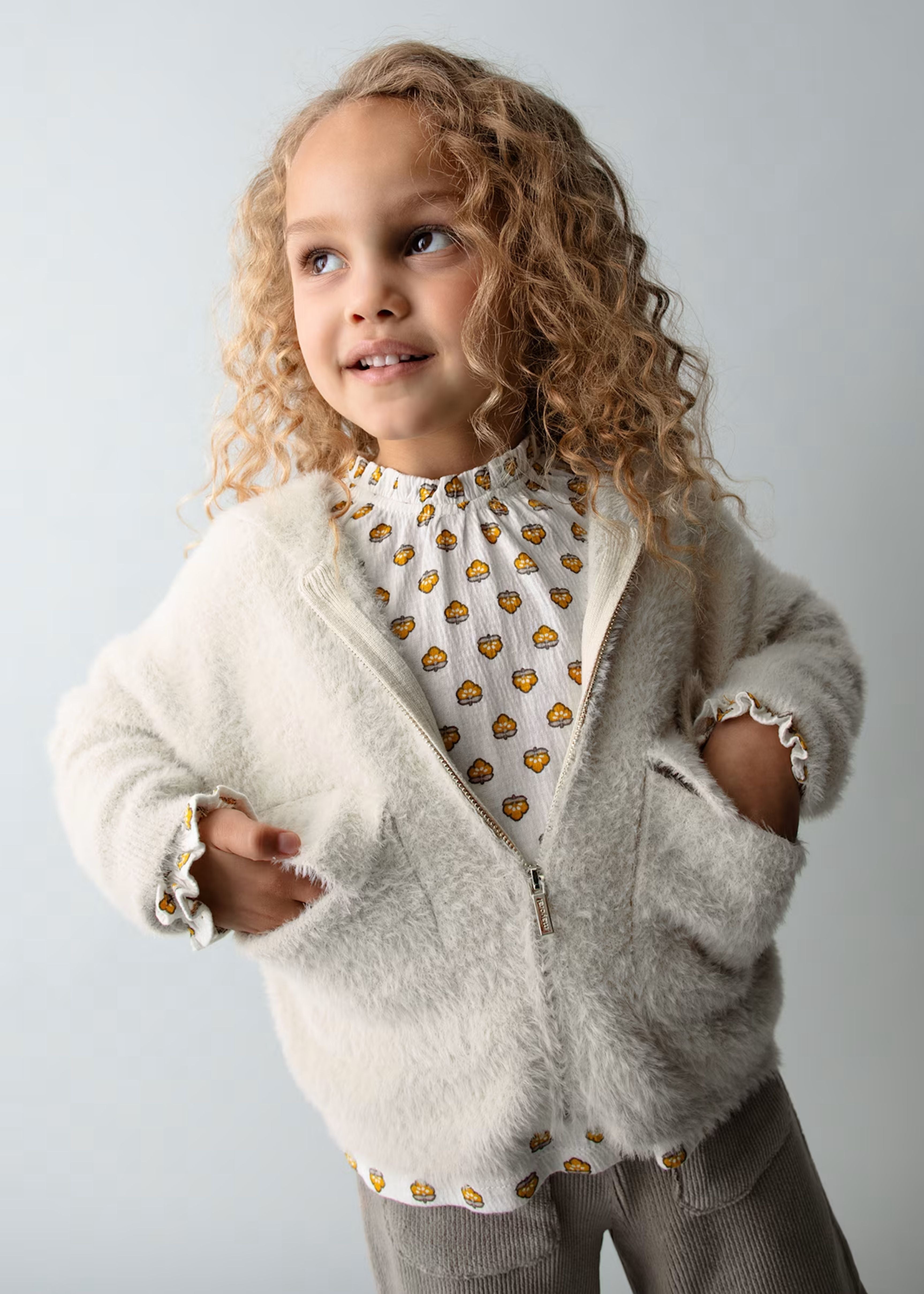 Chaqueta Hooded Pelo Almendra