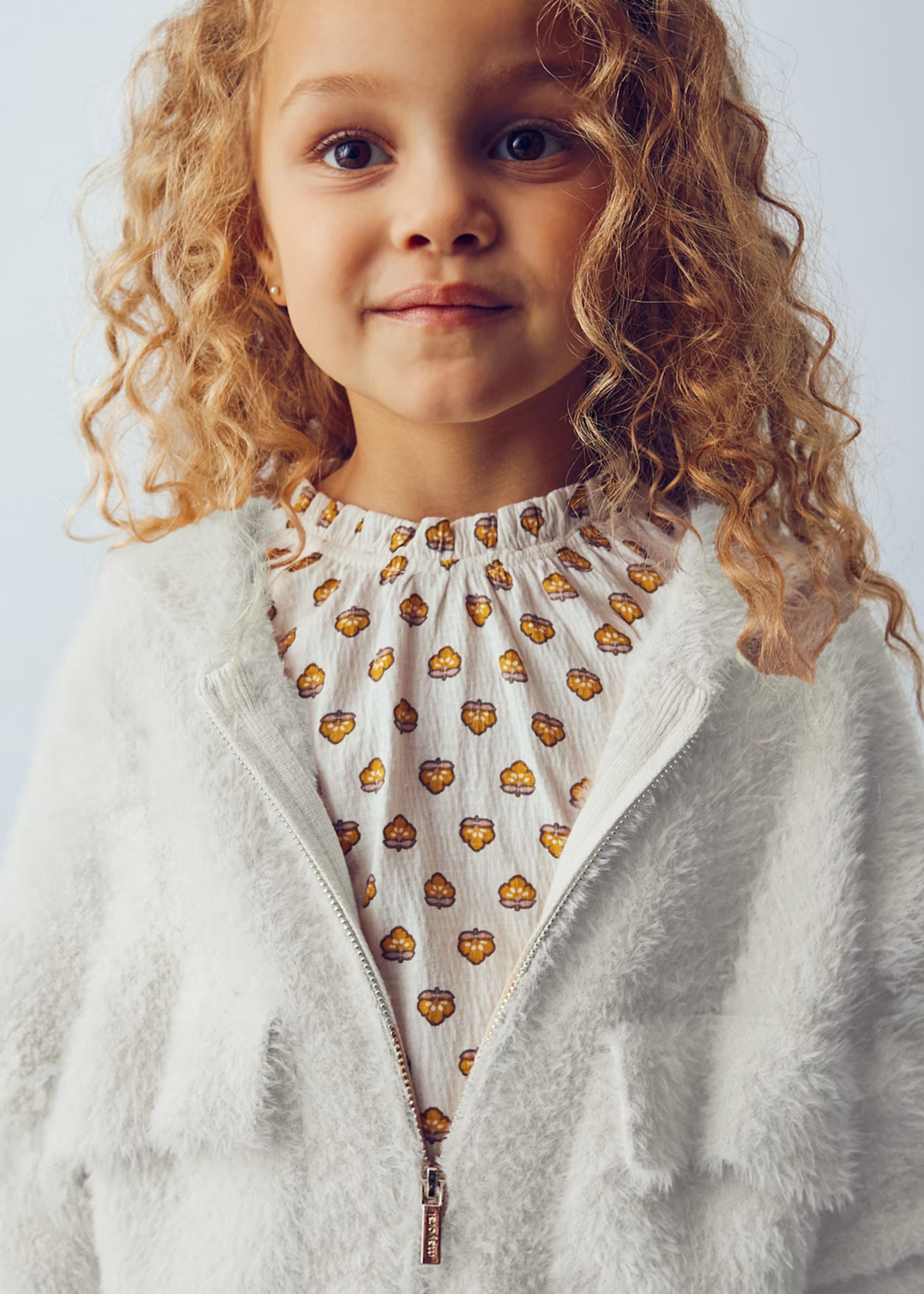 Chaqueta Hooded Pelo Almendra