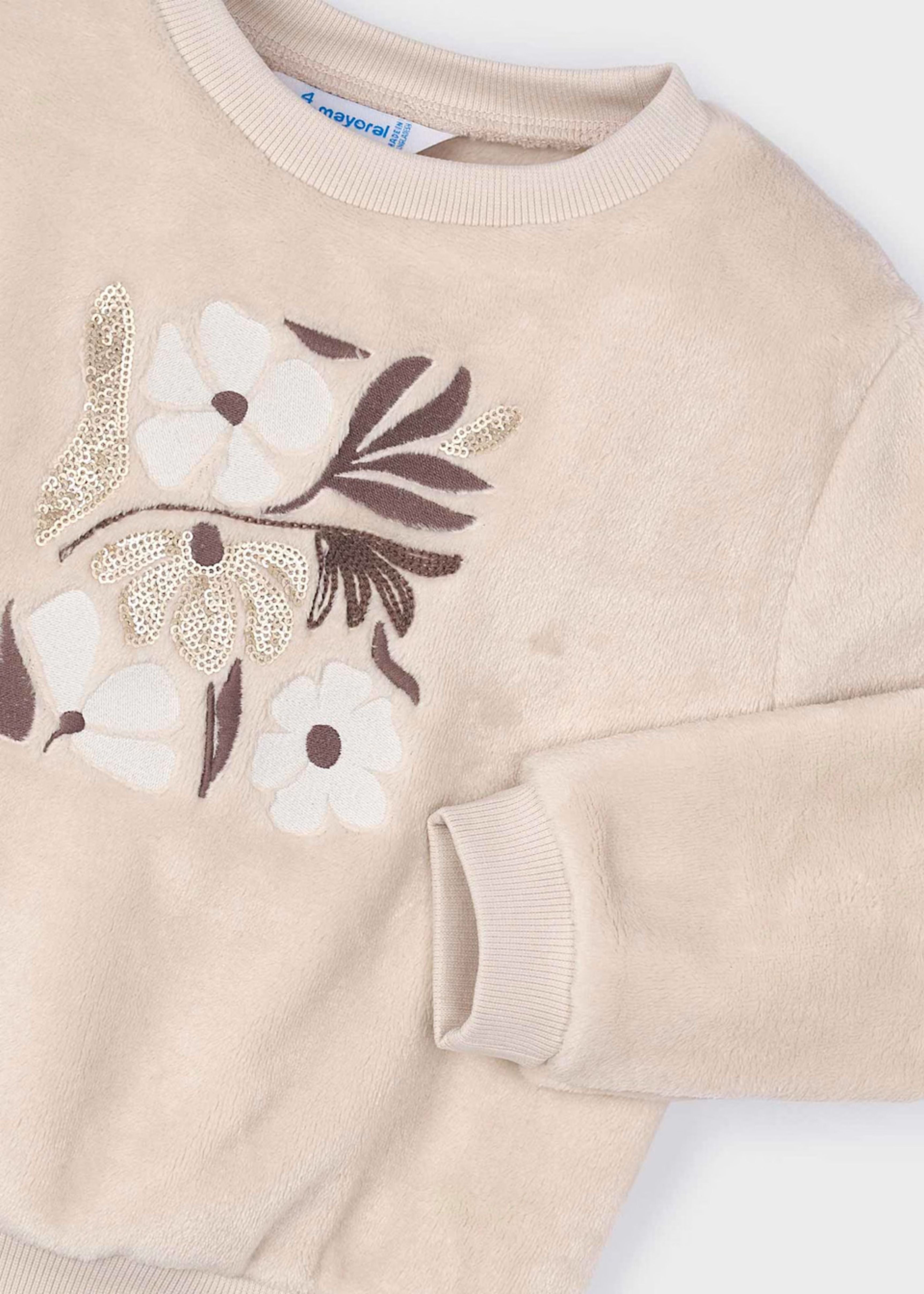 Buzo Pelo Sequin Floral Arena