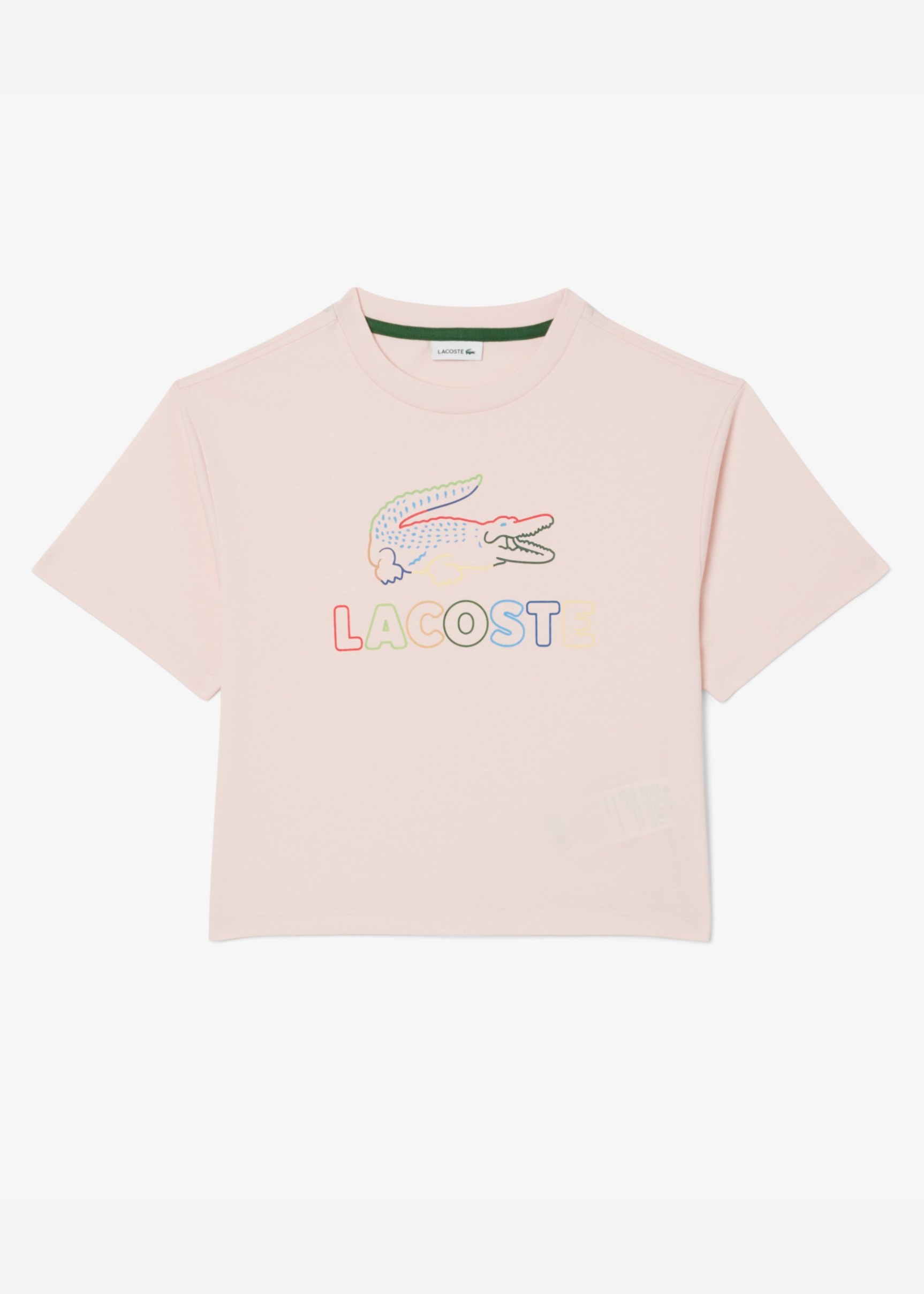 Camiseta Lacoste Kids Oversized con Estampado