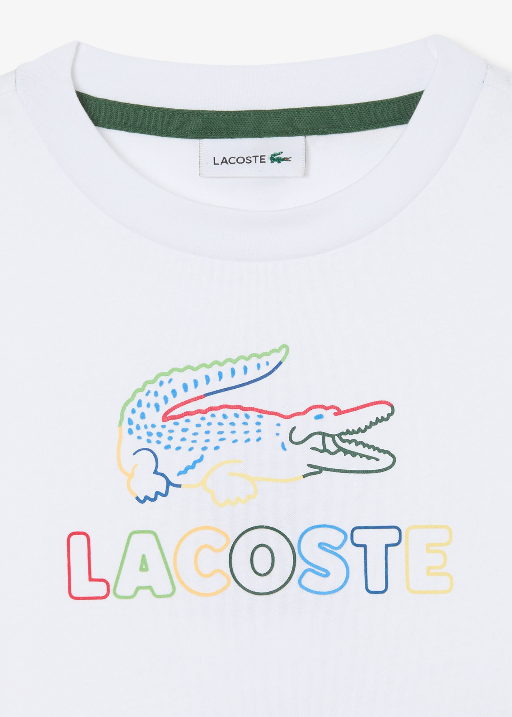 Camiseta Lacoste Kids Oversized con Estampado