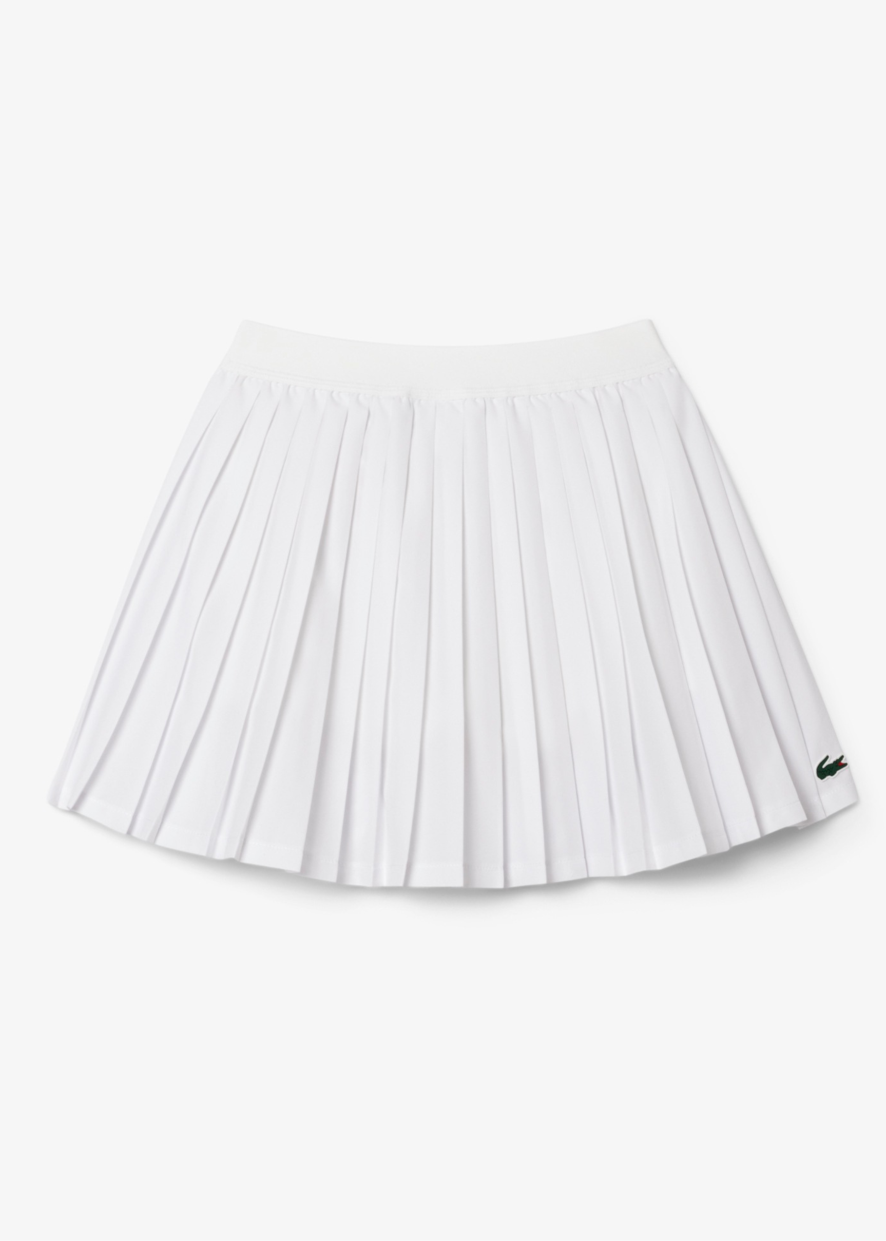 Falda Plisada Blanco Algodón Oxford