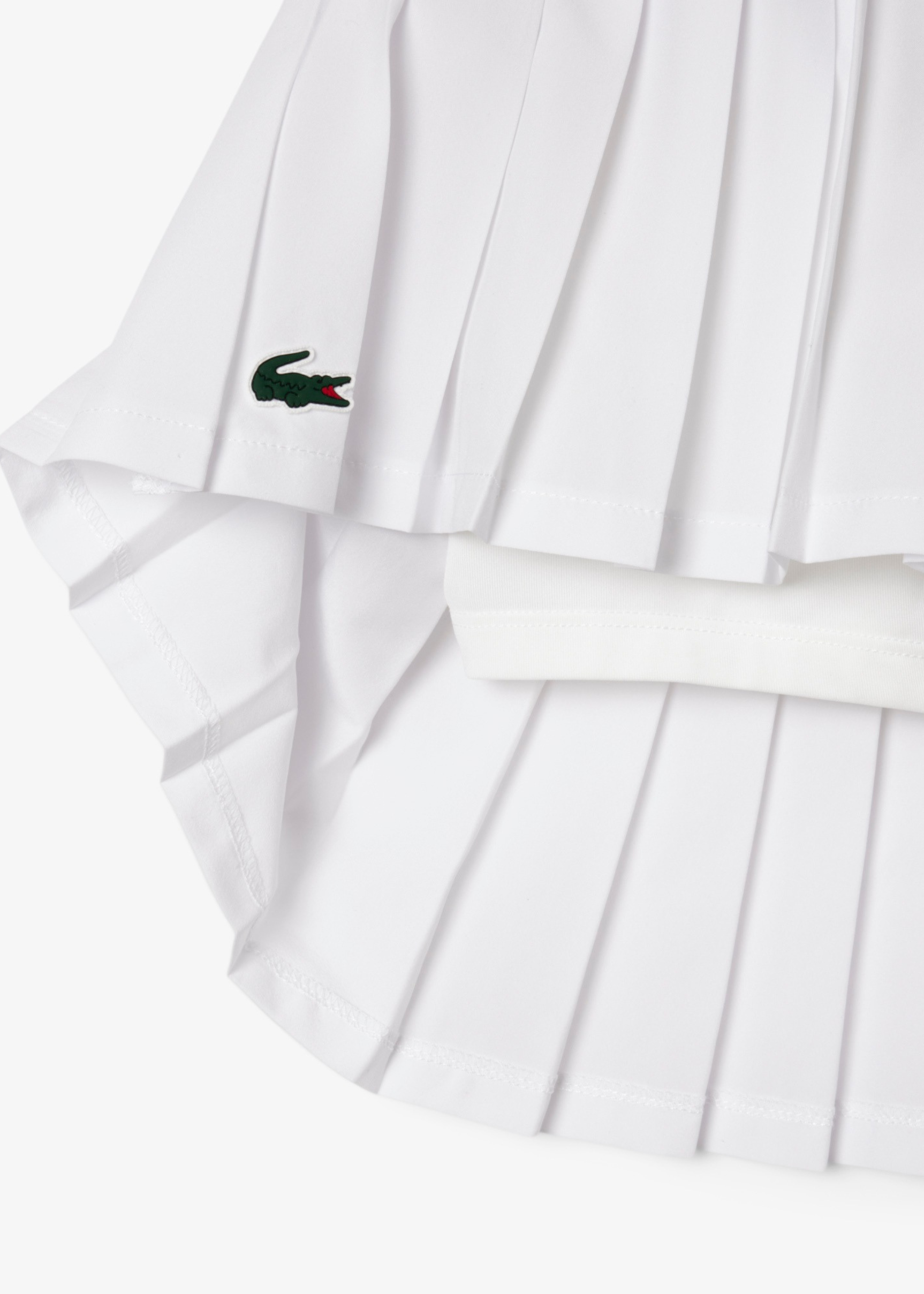 Falda Plisada Blanco Algodón Oxford