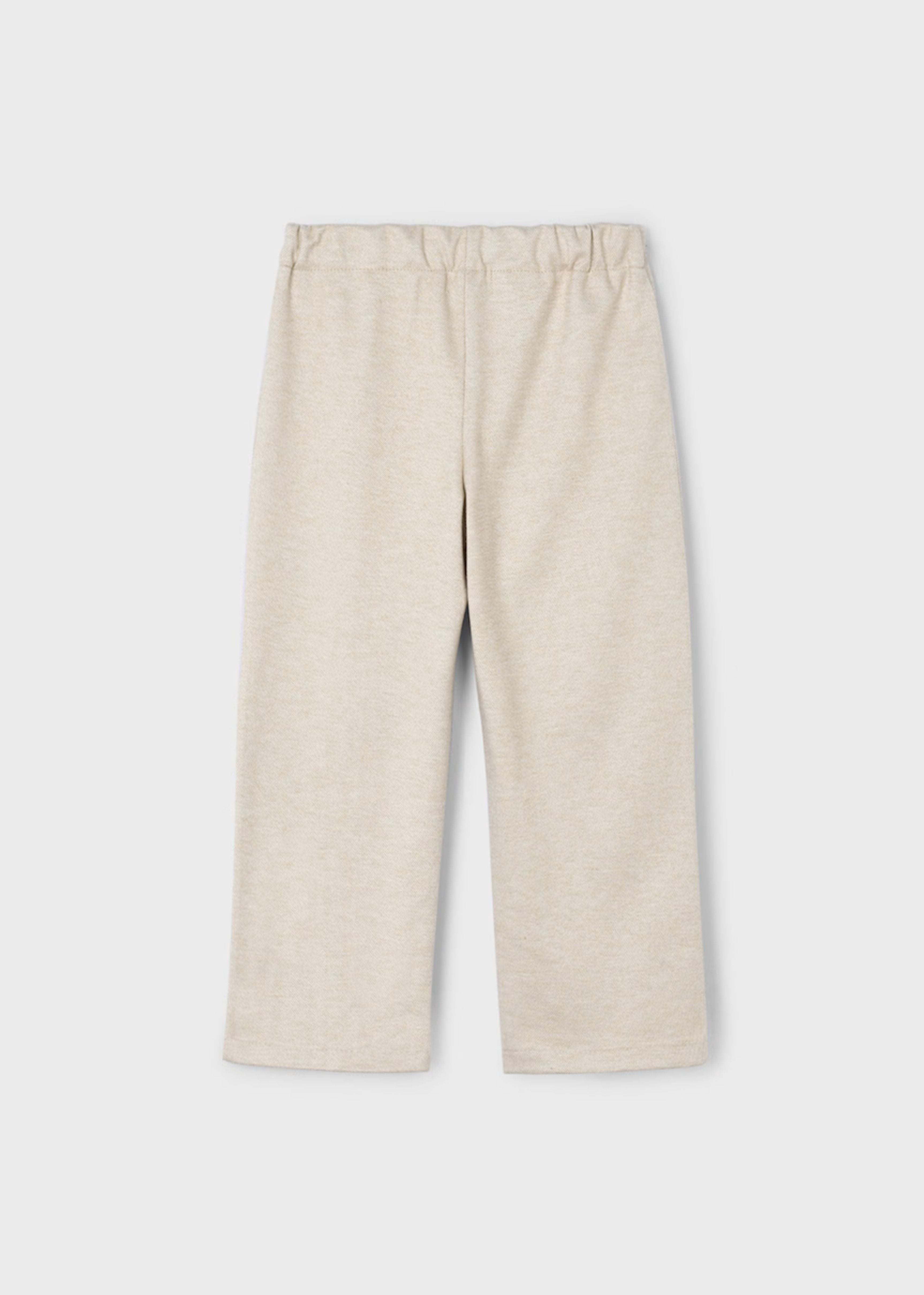 Pantalón Punto Beige Pinzas