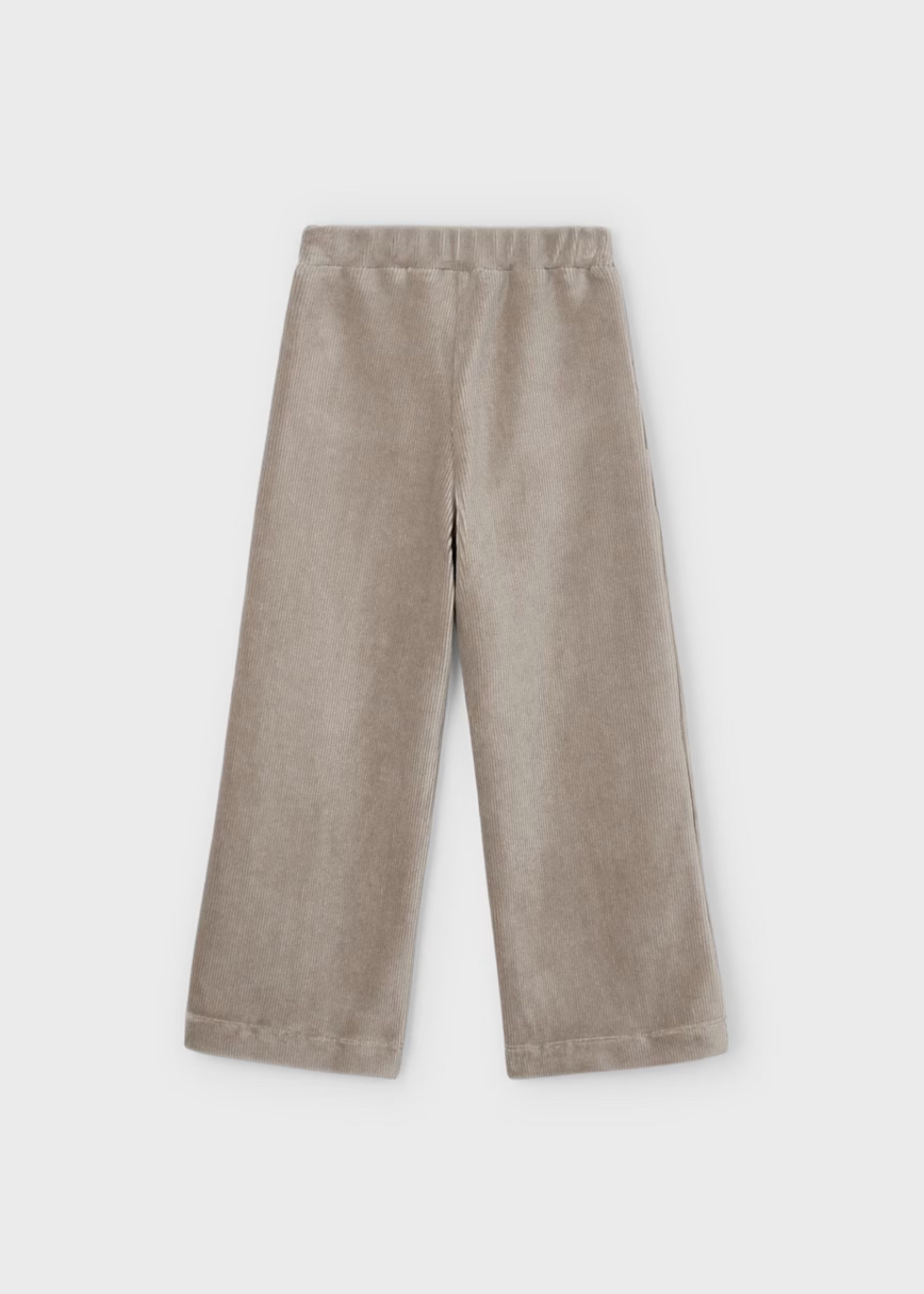 Pantalón Wide Leg Pana Topo Bolsillos