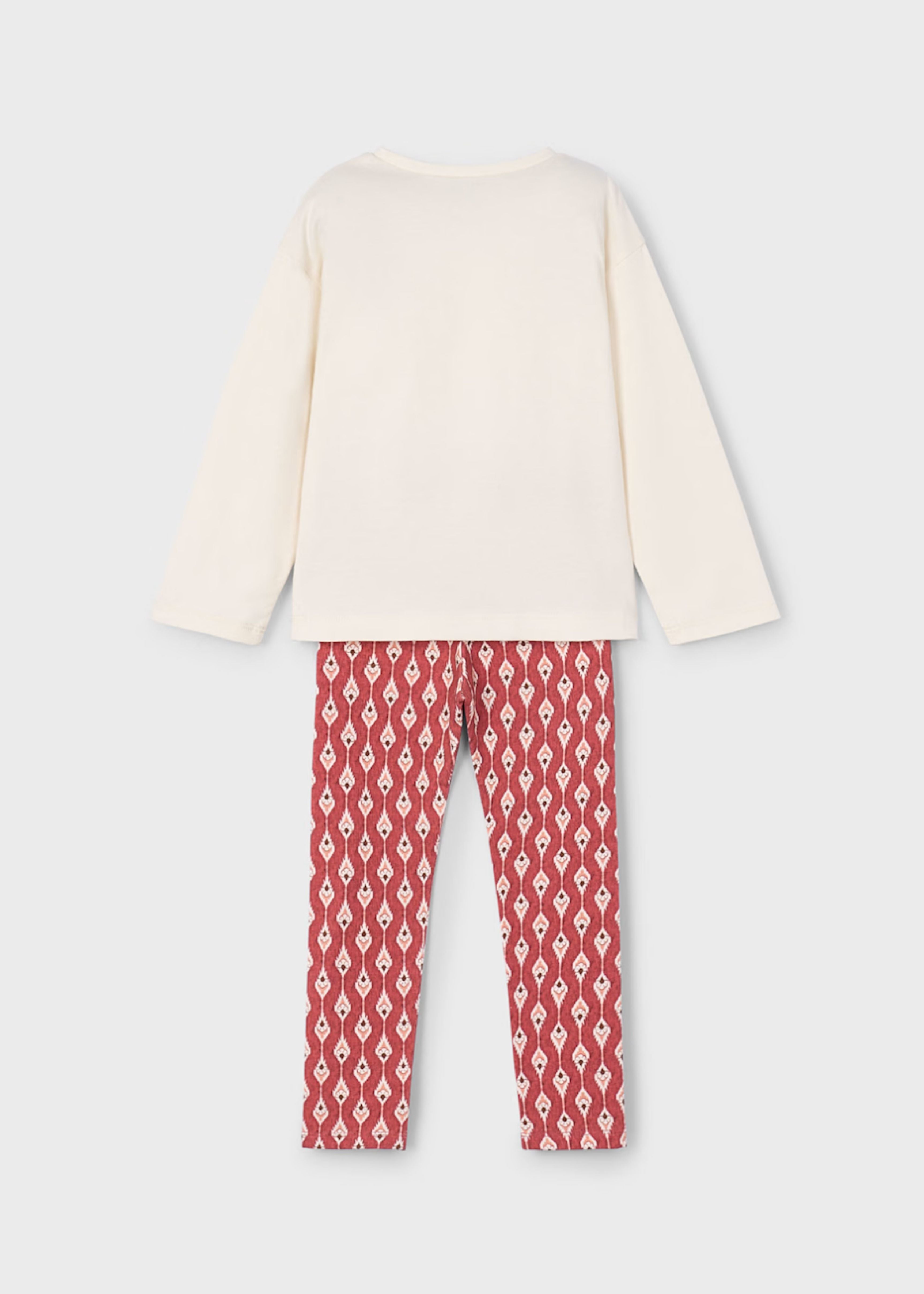 Conjunto Legging Estampado Floral Camiseta Bordada