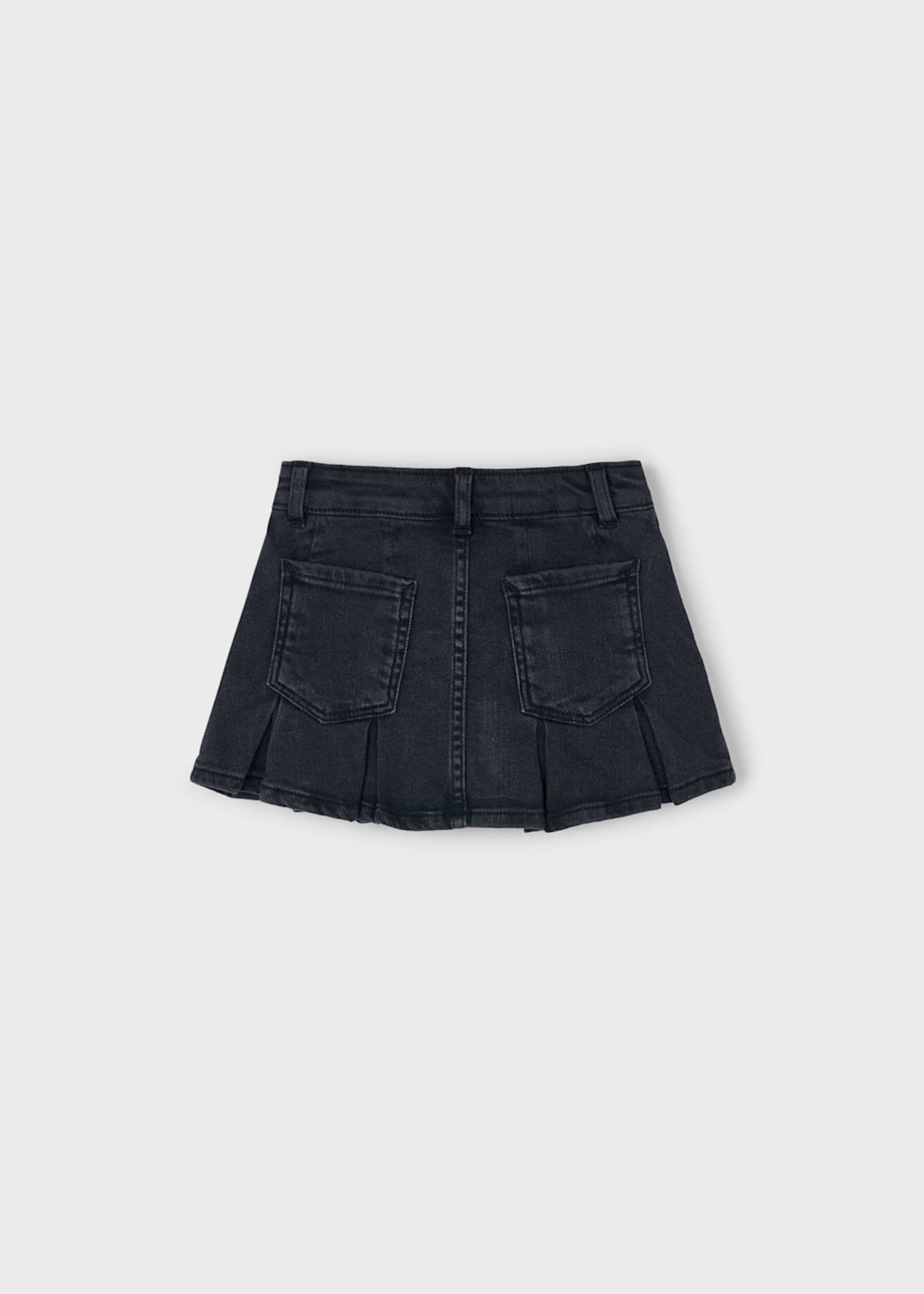 Falda Denim Tablas Gris
