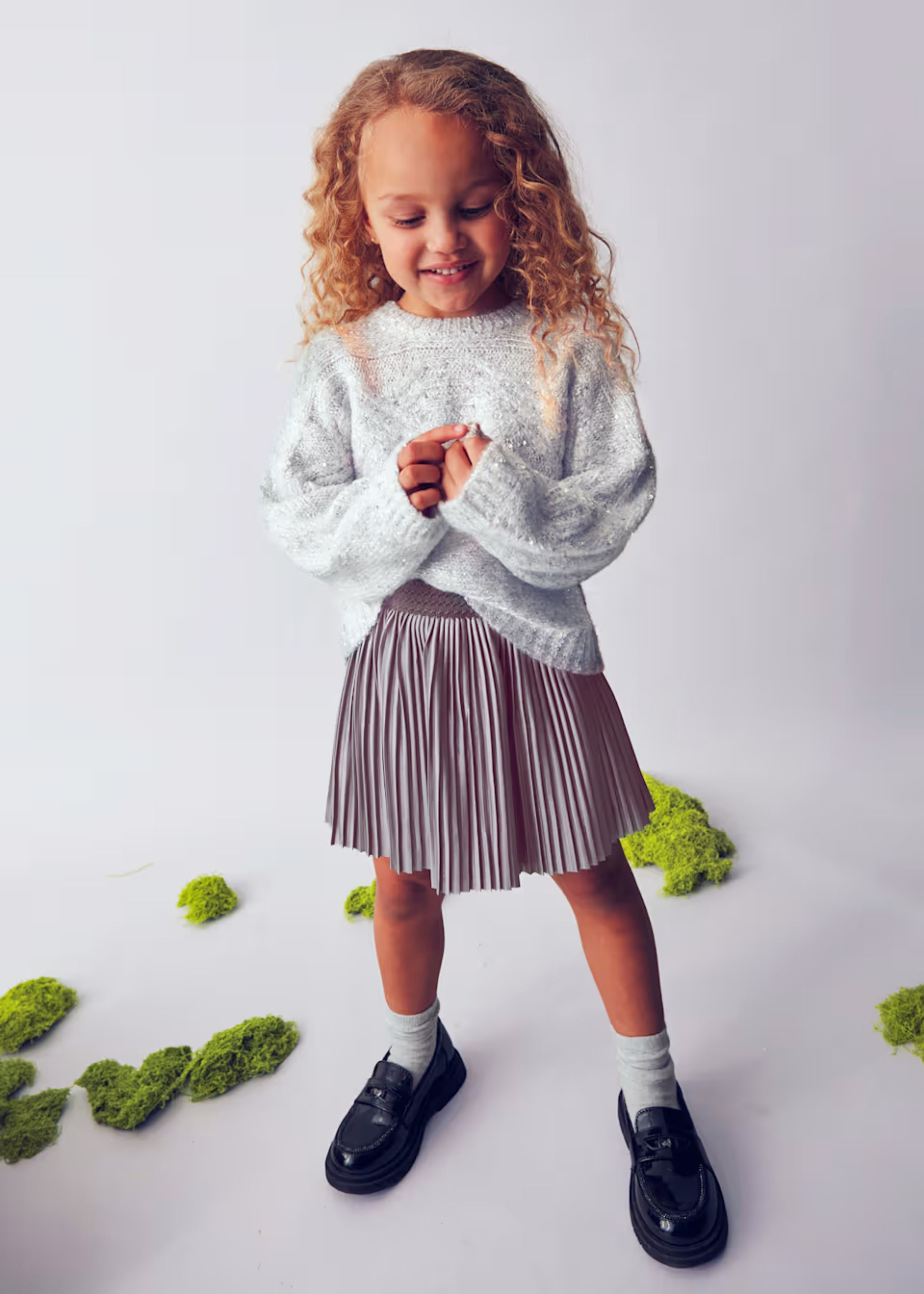 Falda Plisada Silver