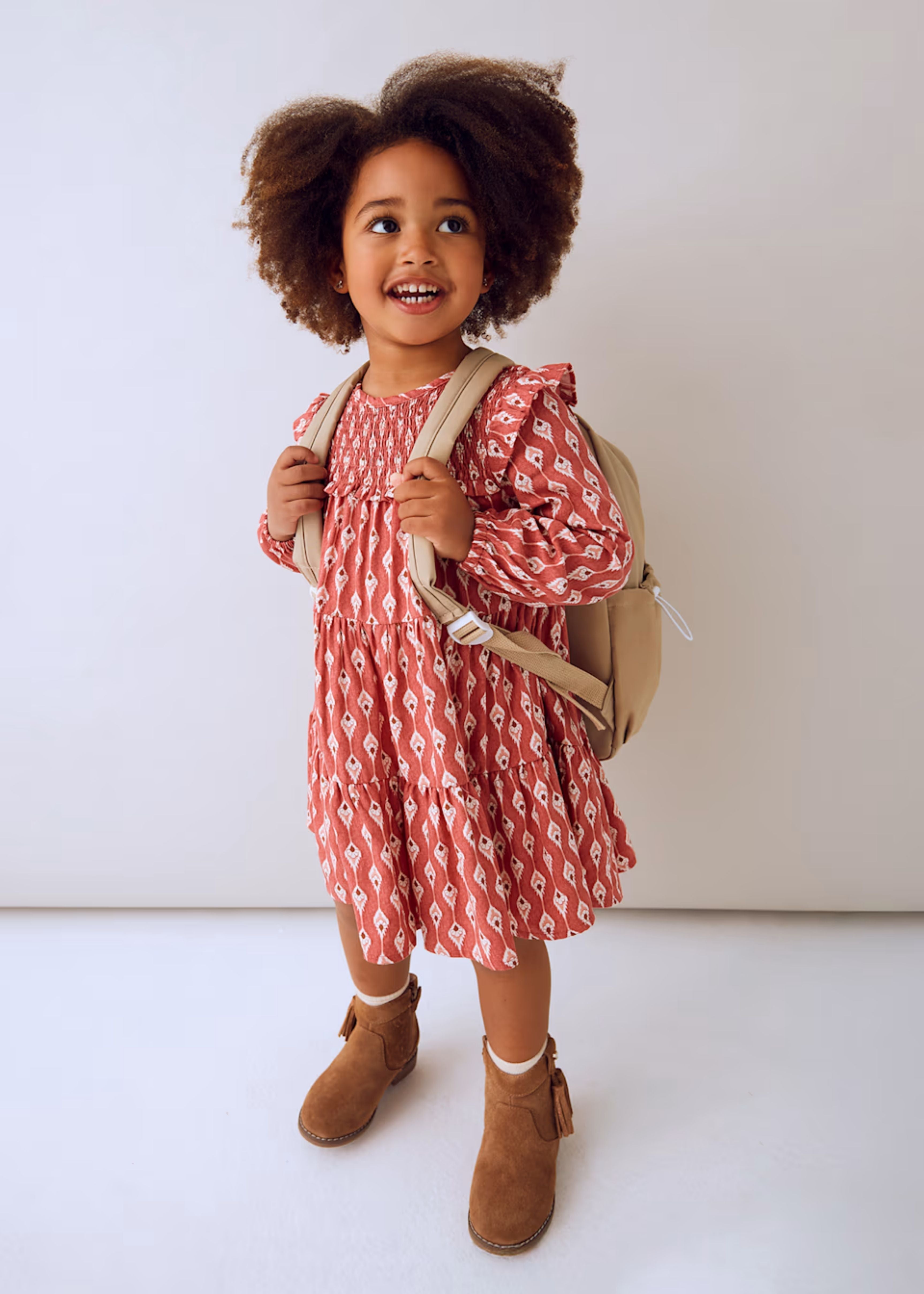 Vestido Viela Frunces Estampado