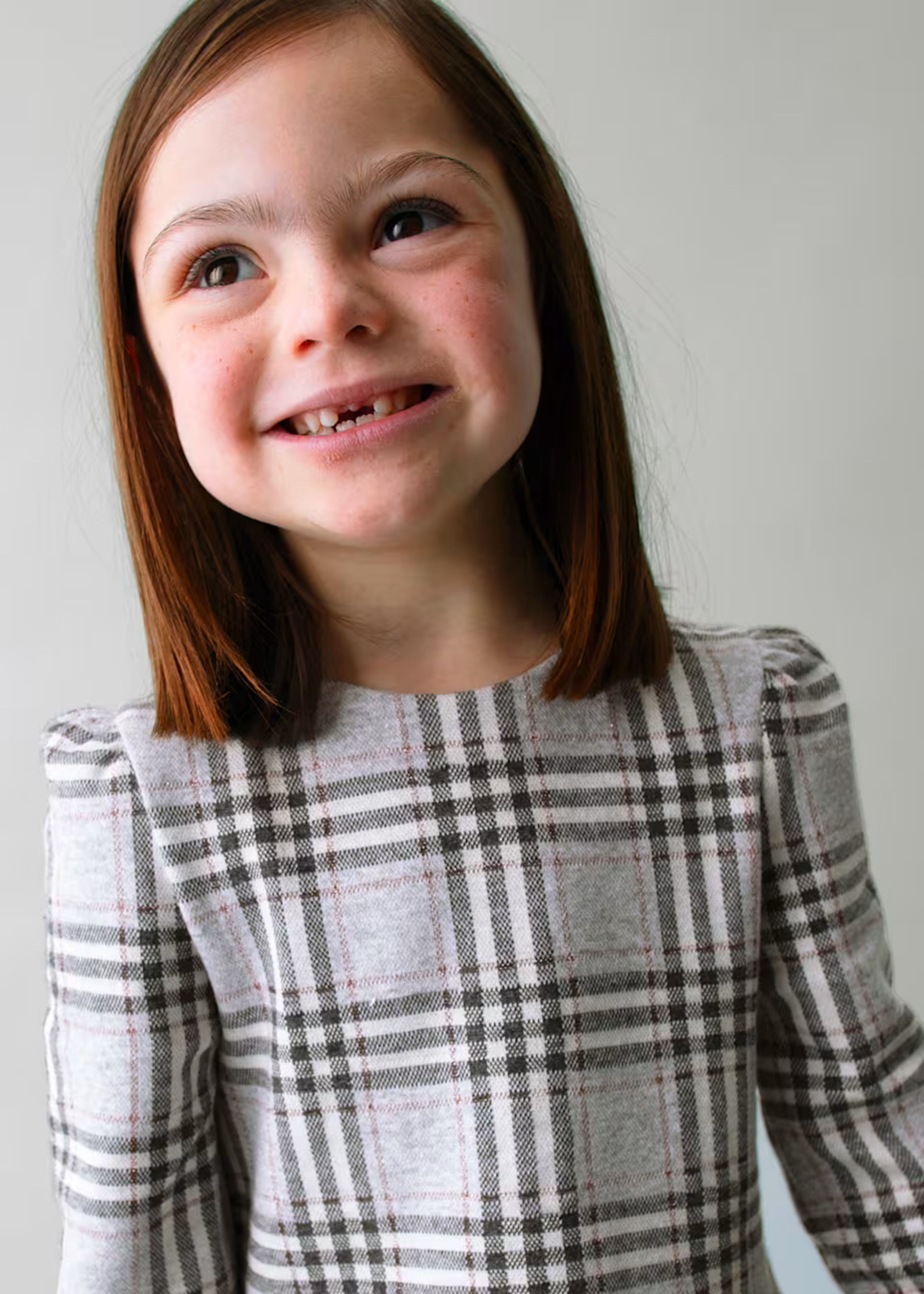 Vestido Tartan Plata