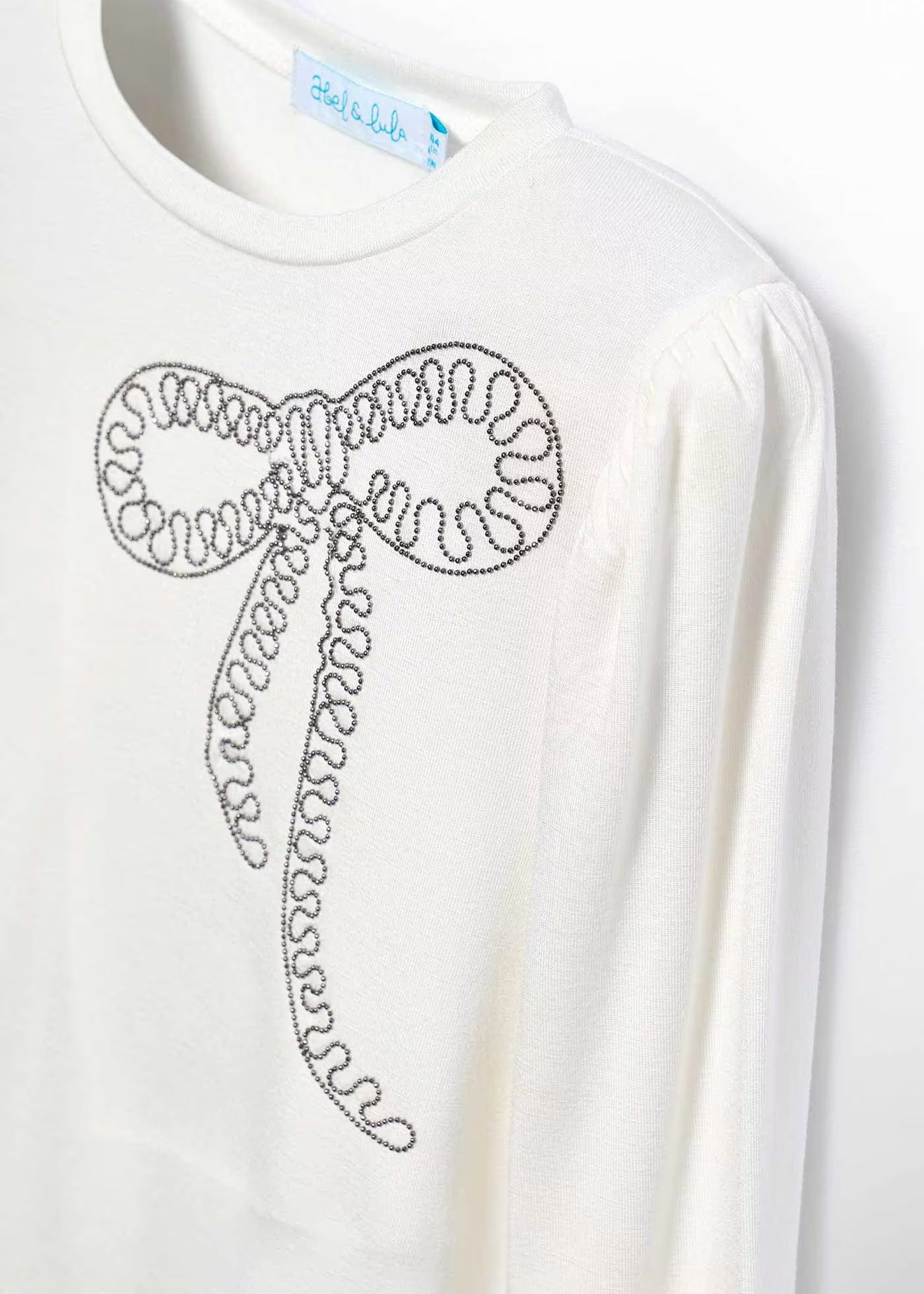 Camiseta Bordado Lazo Crema