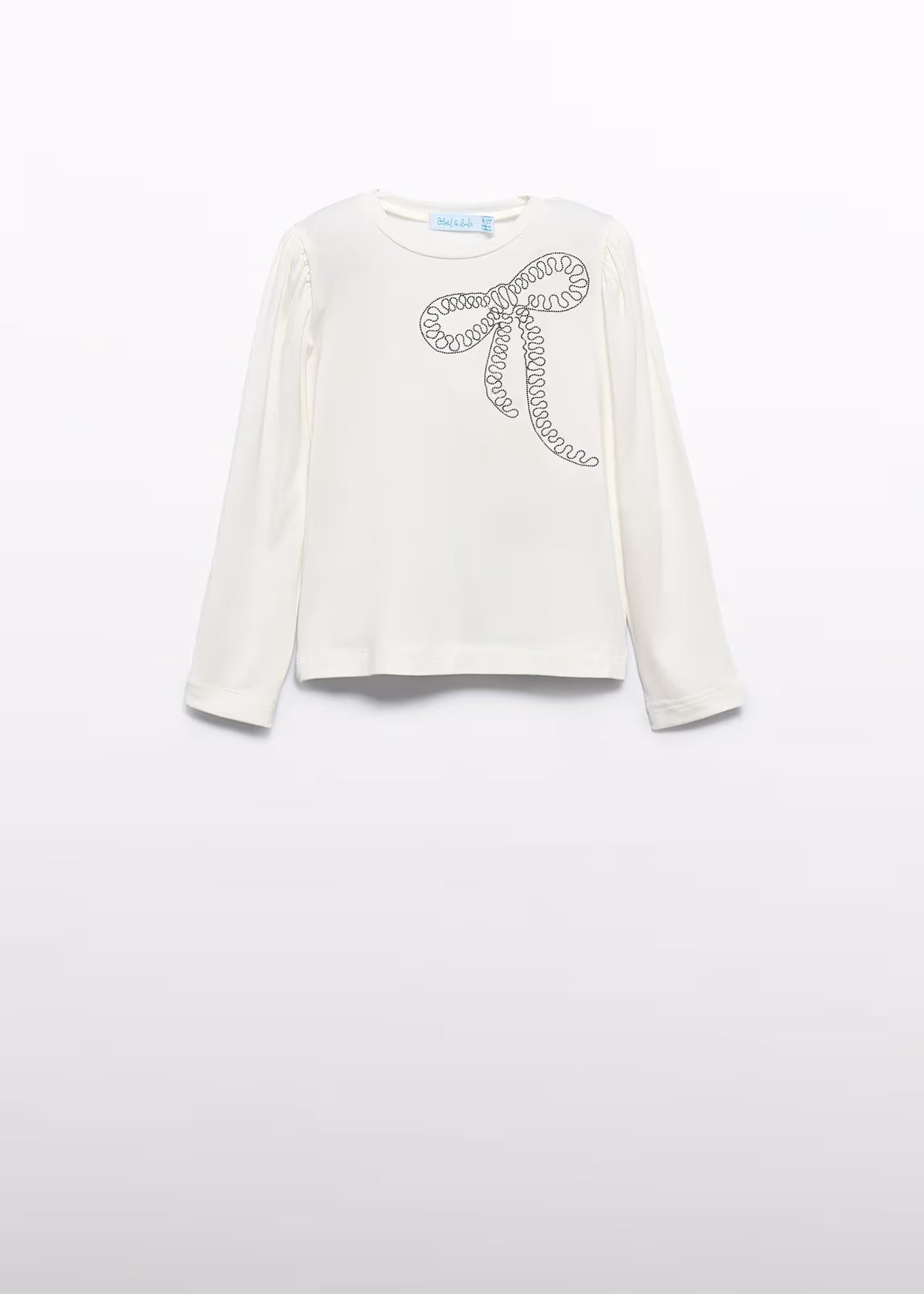 Camiseta Bordado Lazo Crema