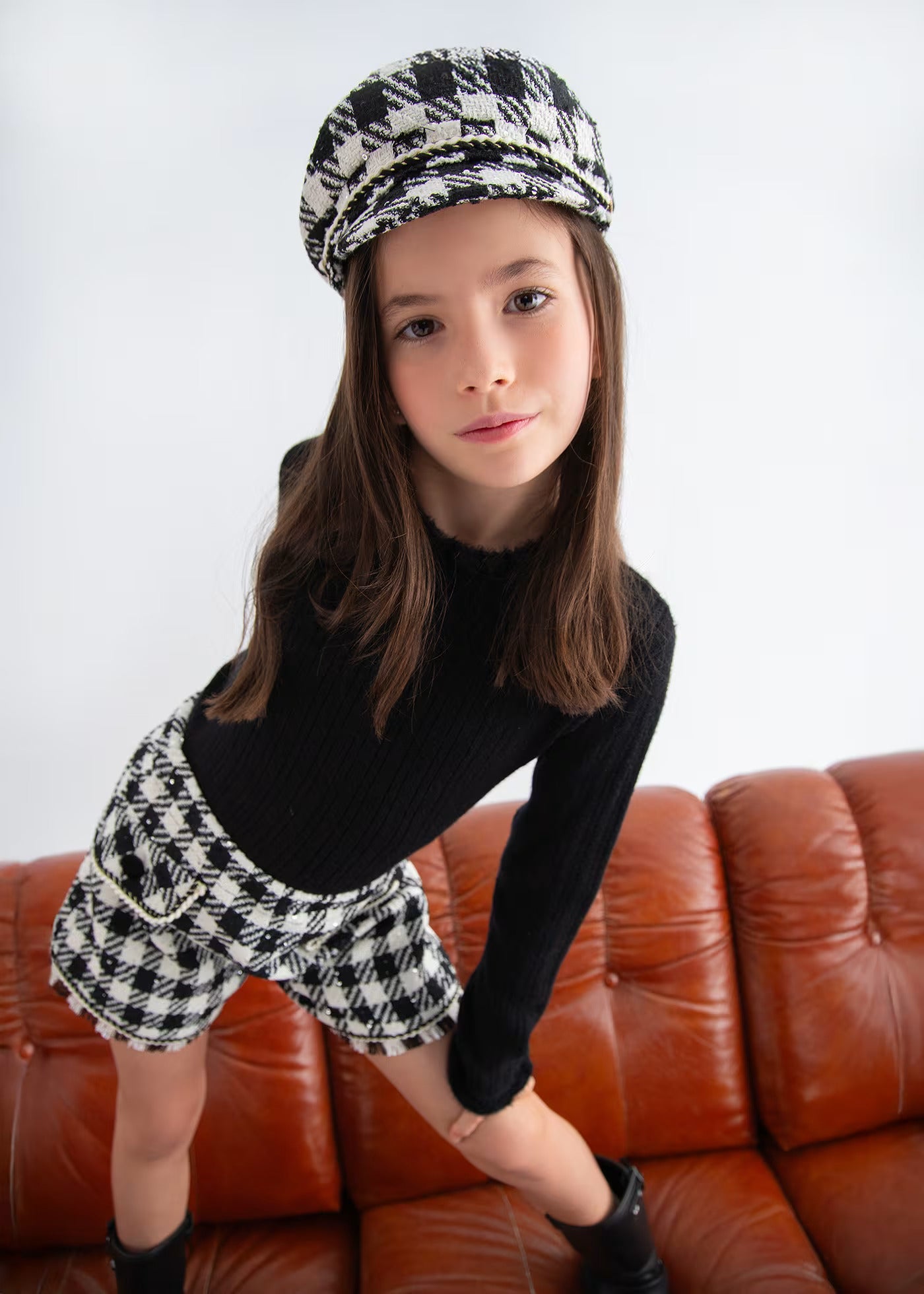 Short Vichy Sequin