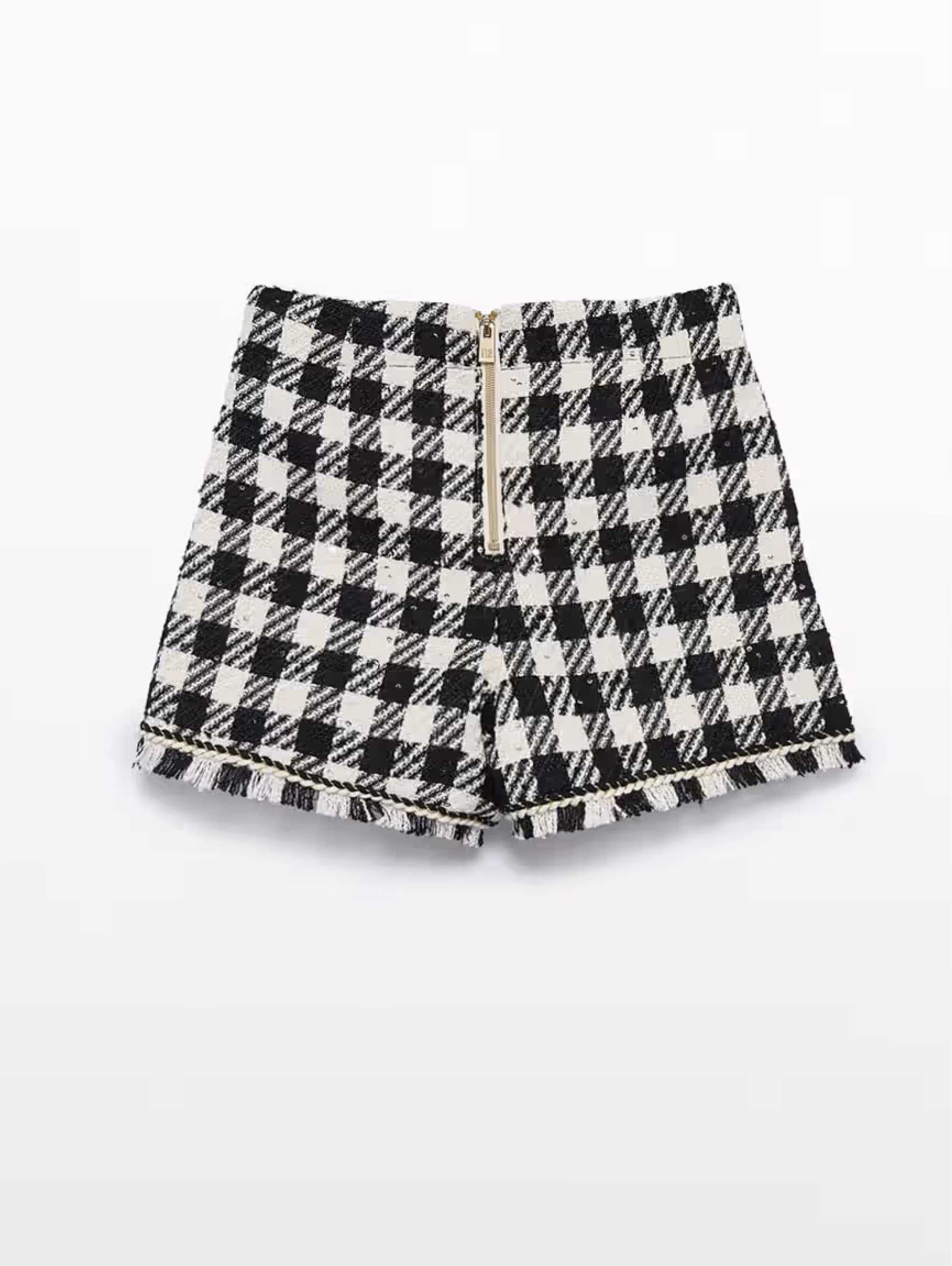 Short Vichy Sequin