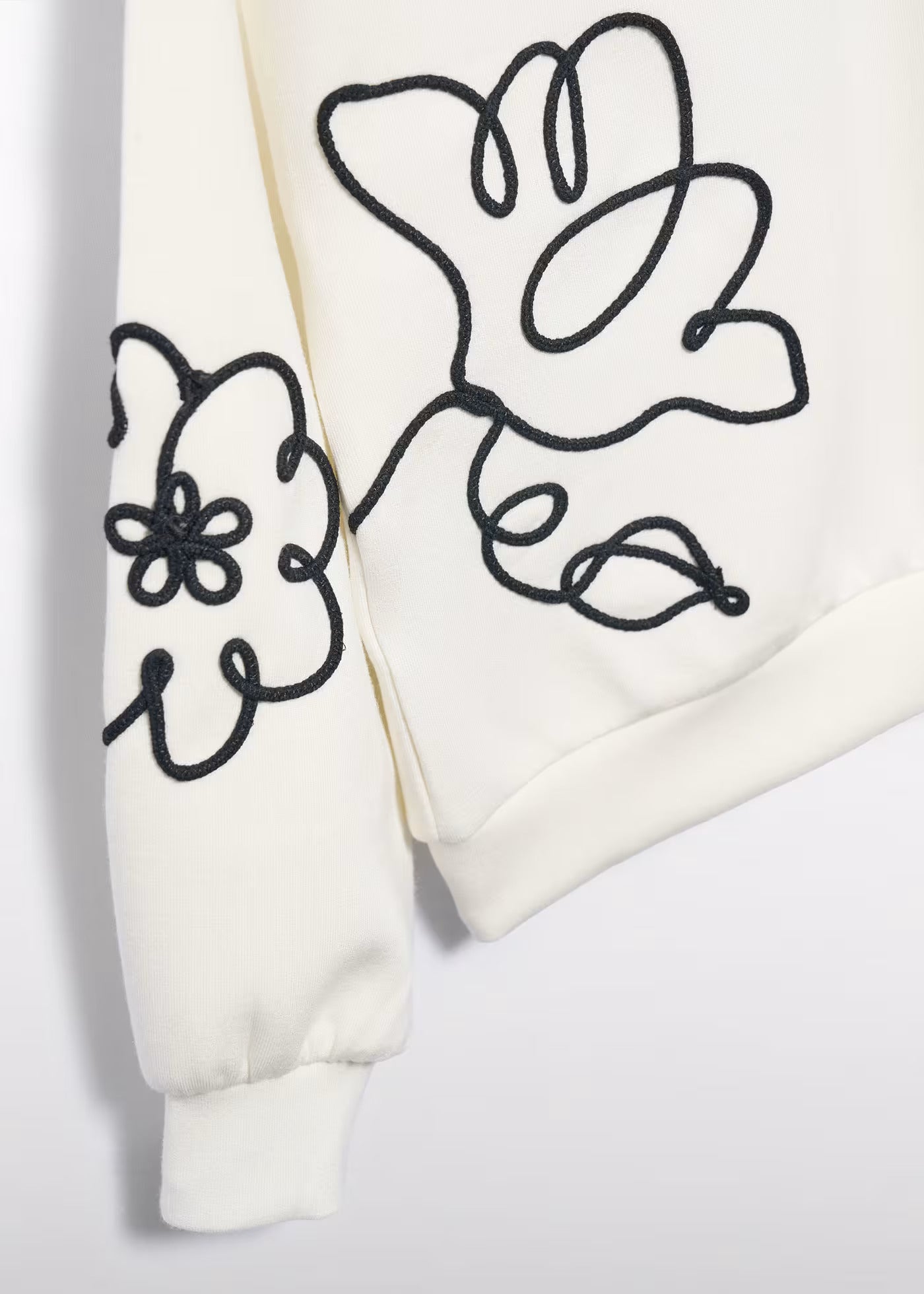 Buzo Bordado Artístico Crema