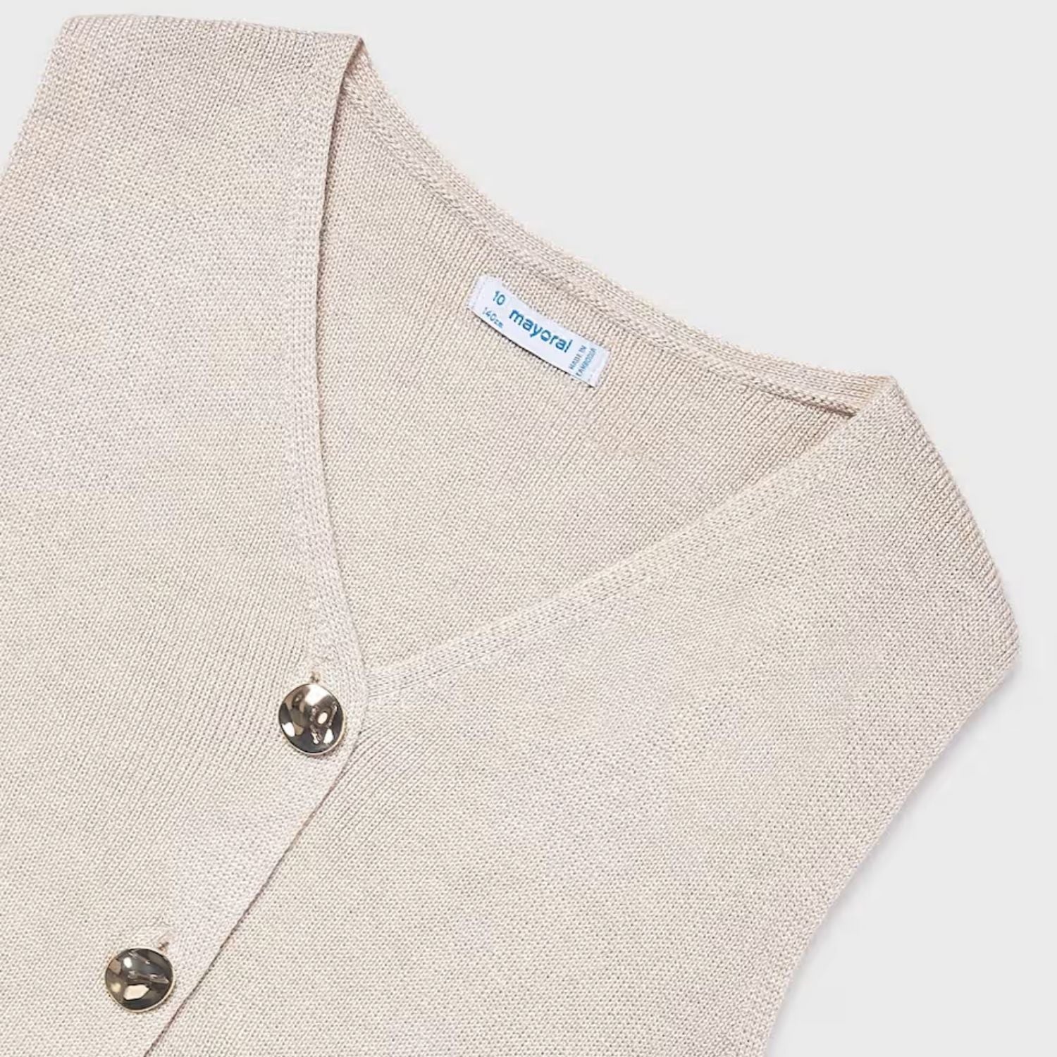 Chaleco Tricot Botones Gold
