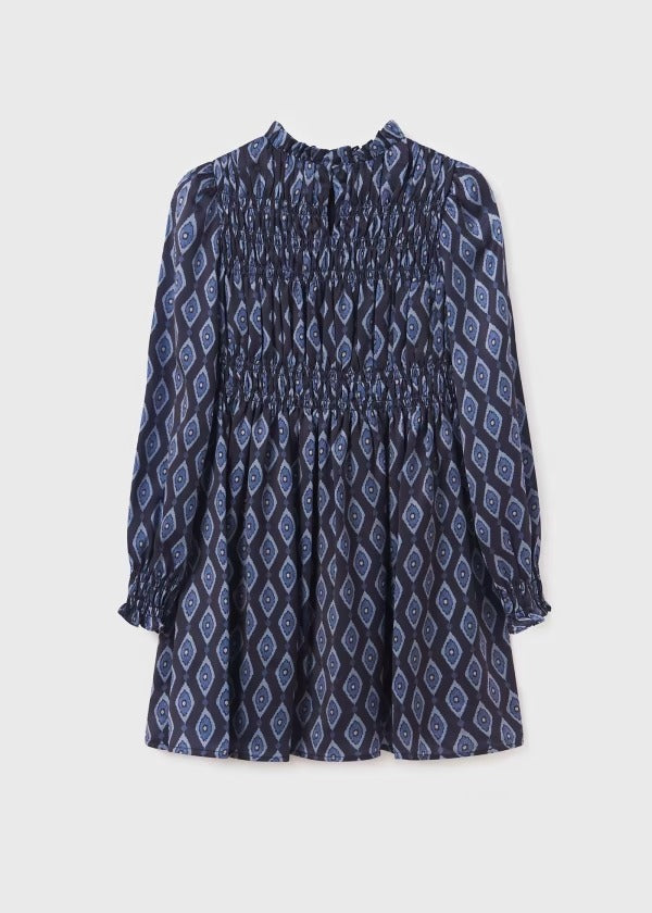 Vestido Estampado Punto Smock Chica