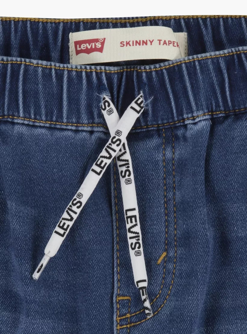 Jeans Skinny Taper Cintura Elástica Niño