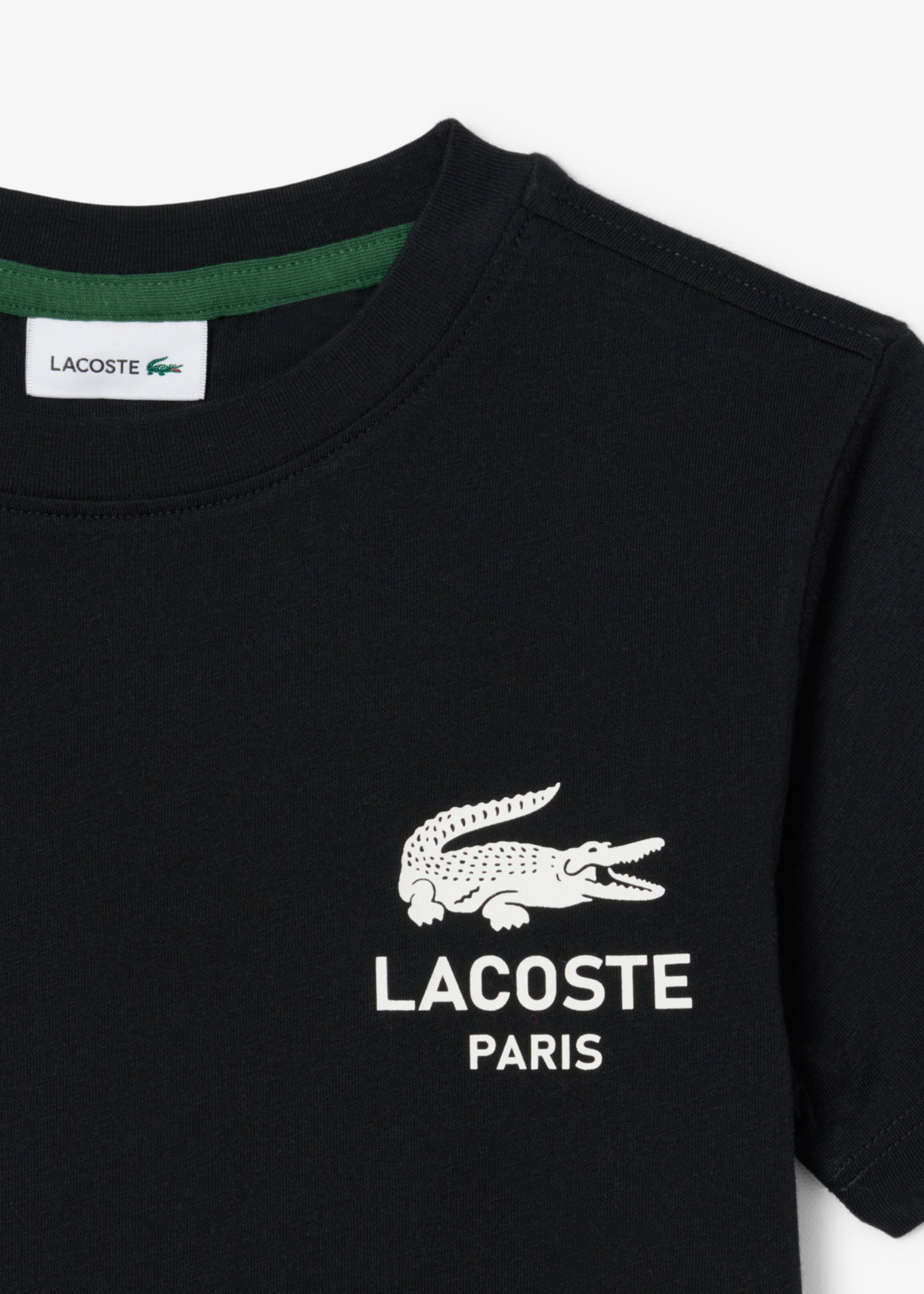 Camiseta Lacoste Negra Maxi Print