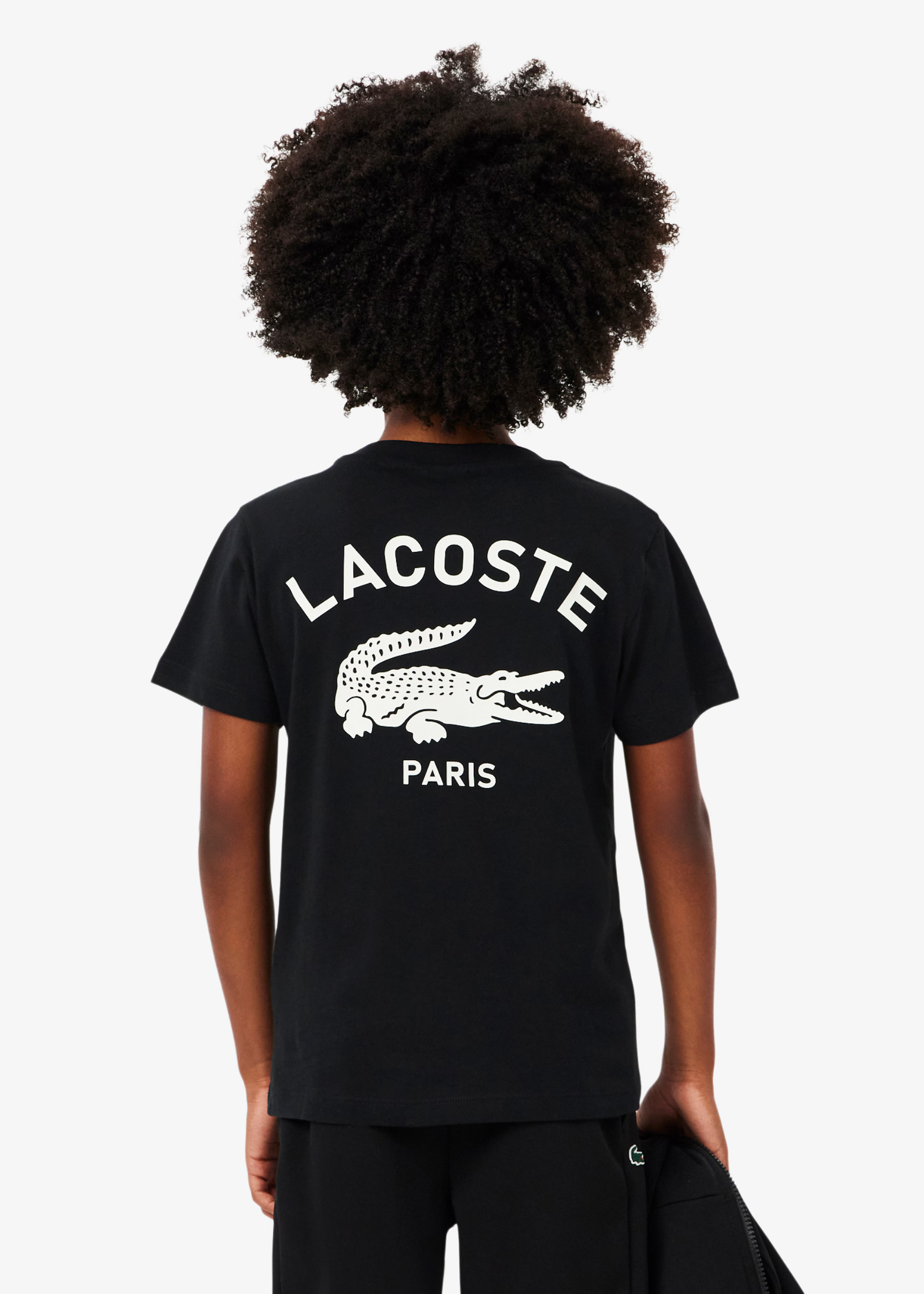 Camiseta Lacoste Negra Maxi Print