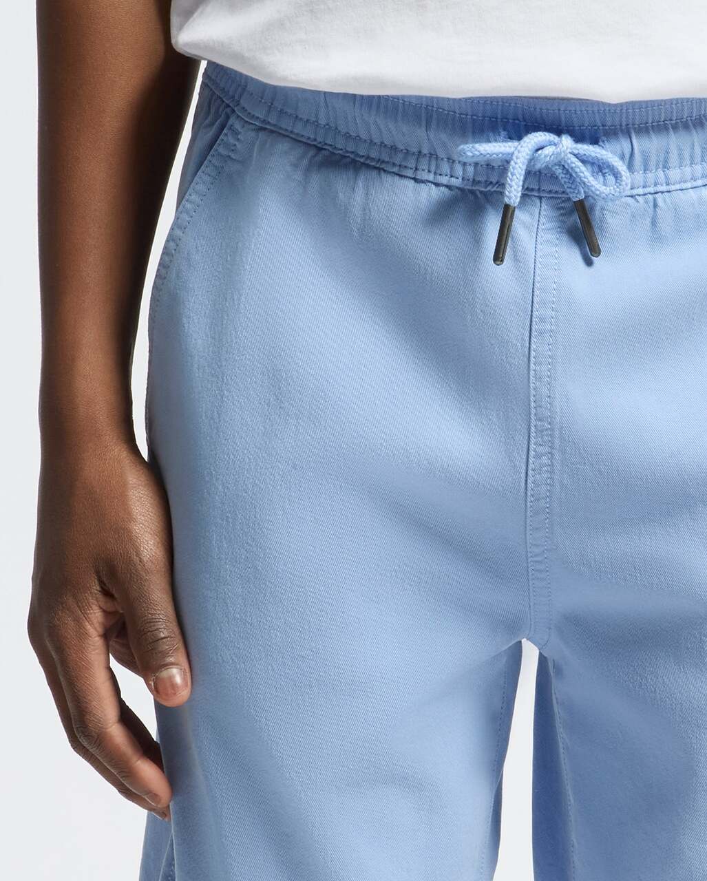 Bermuda Azul Claro Tencel Niño