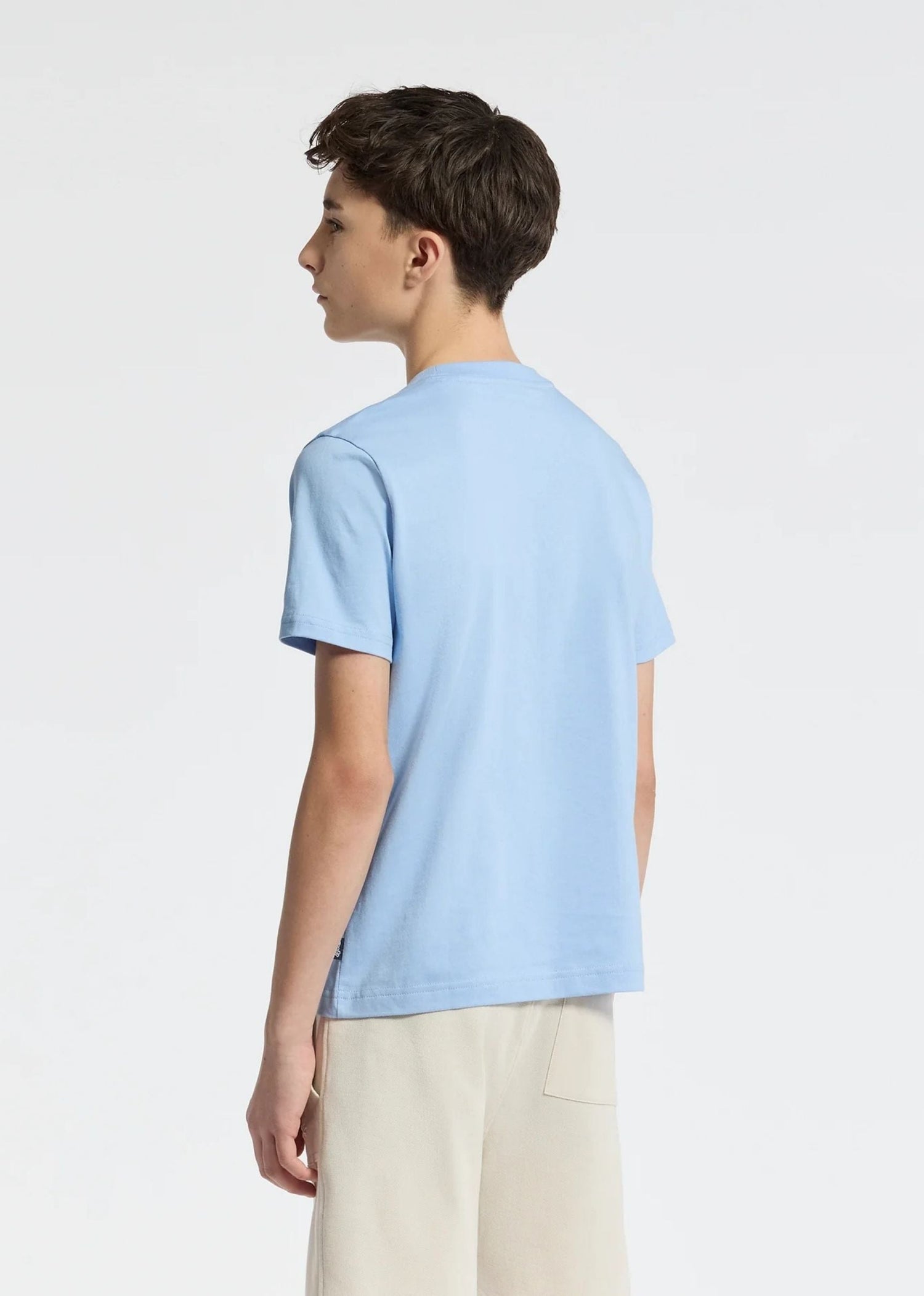 Camiseta Bordada Berni Algodón Azul Claro