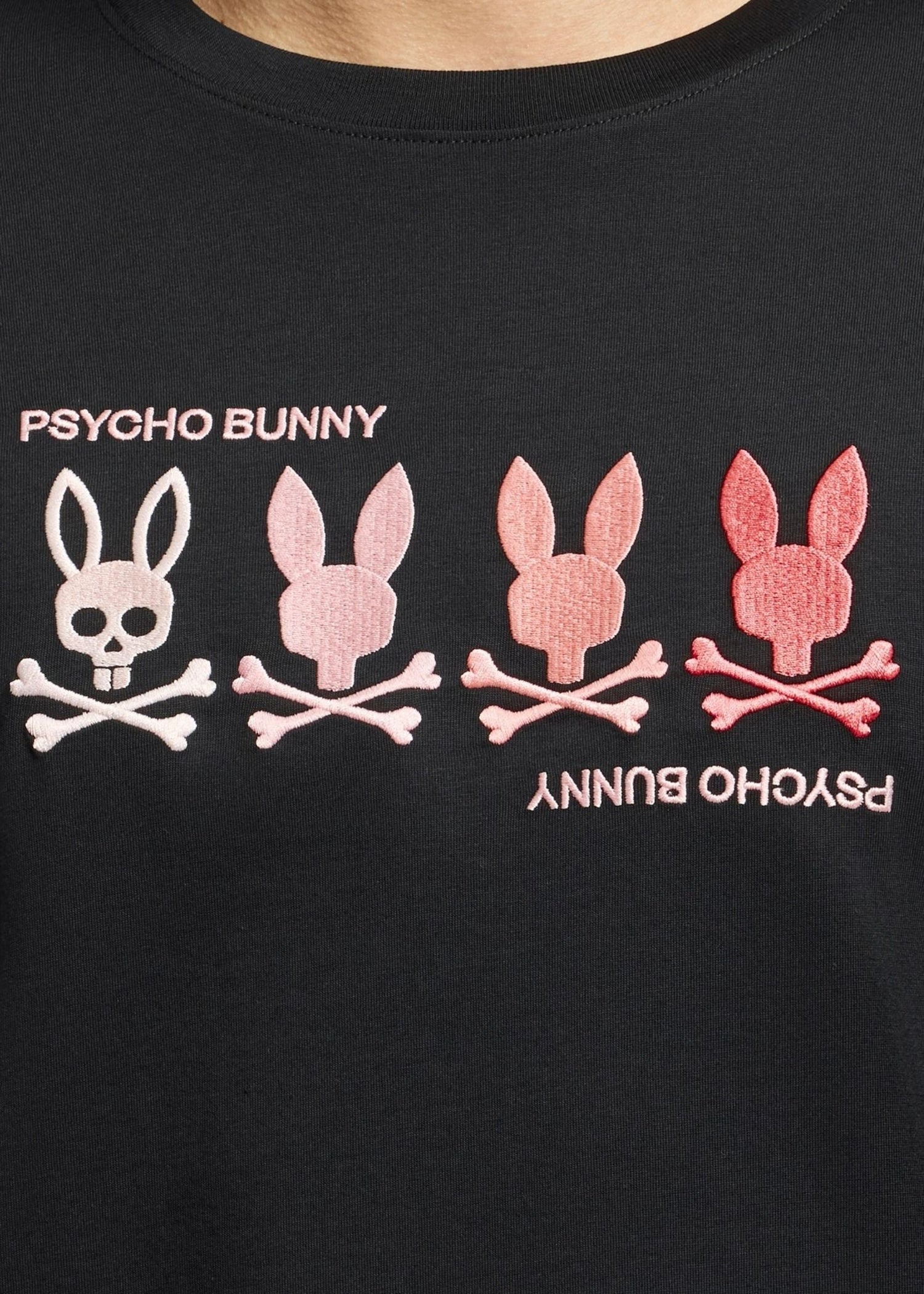 Camiseta Bordada Oceania Algodón Negro