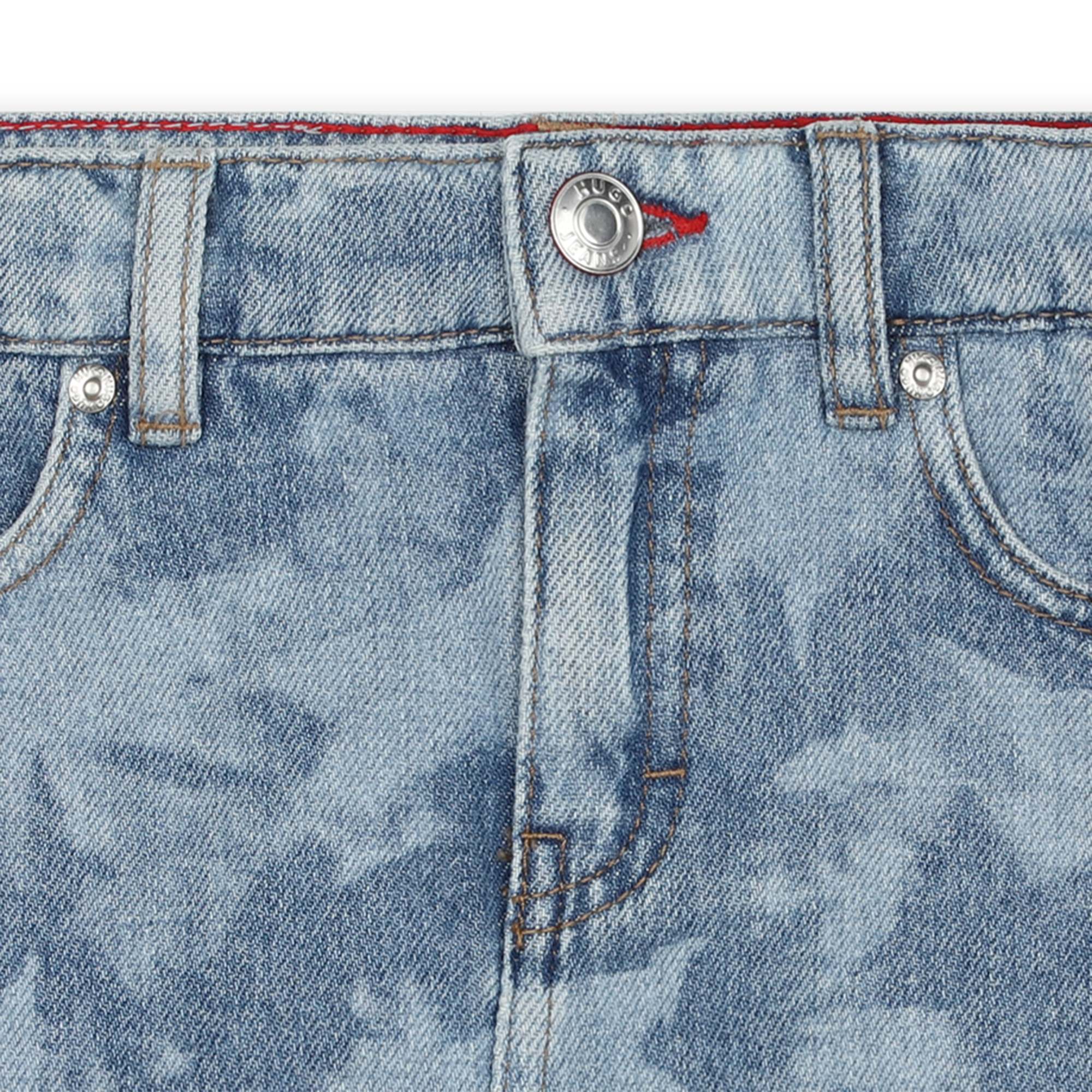 Falda de Jean Estampado Laser