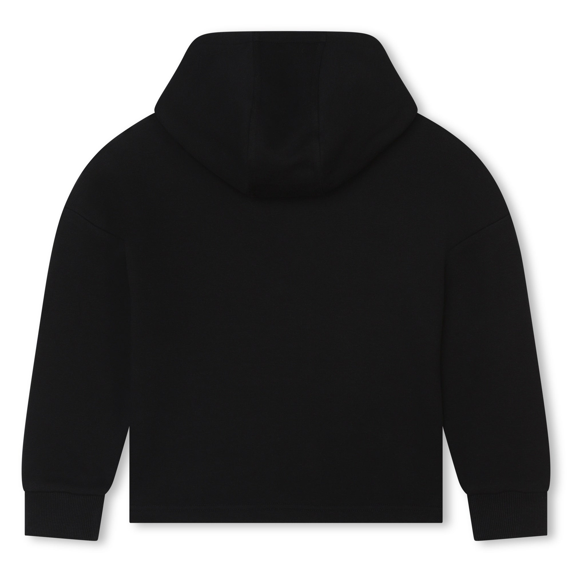 Hoodie Negro Estampado Metálico Niña