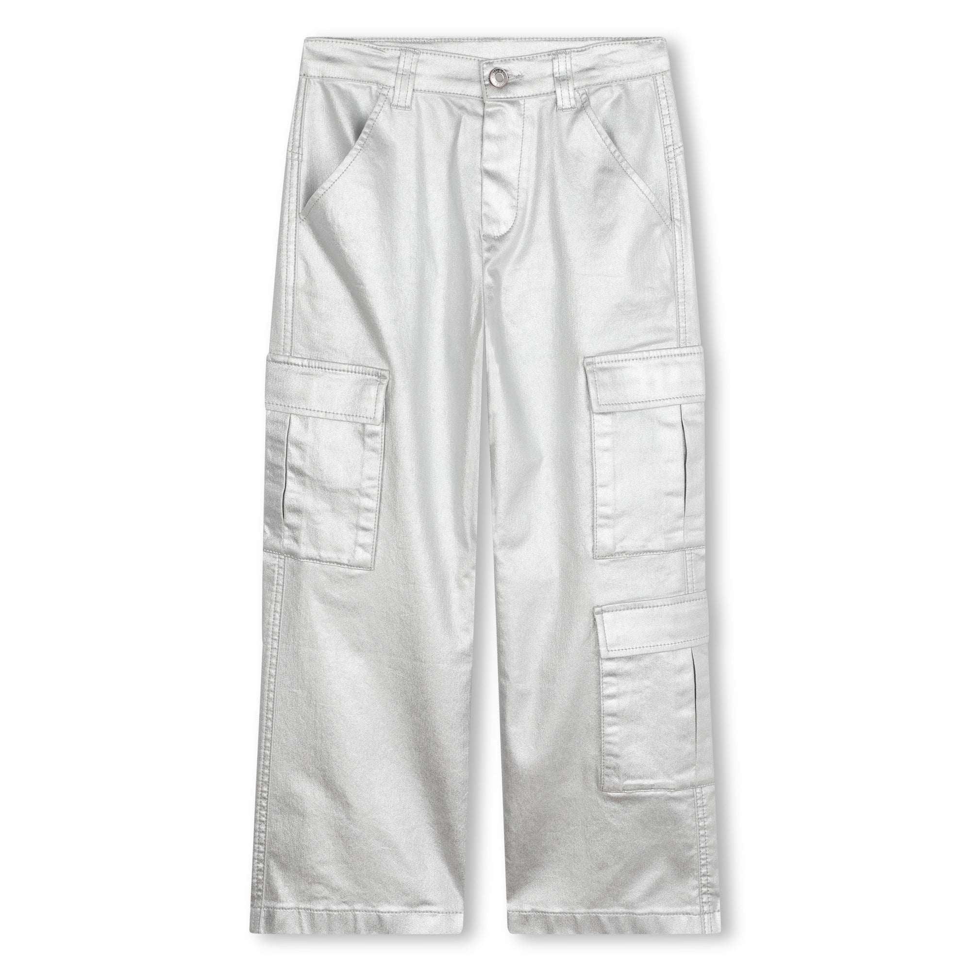 Jean Loose Cargo Plata Niña