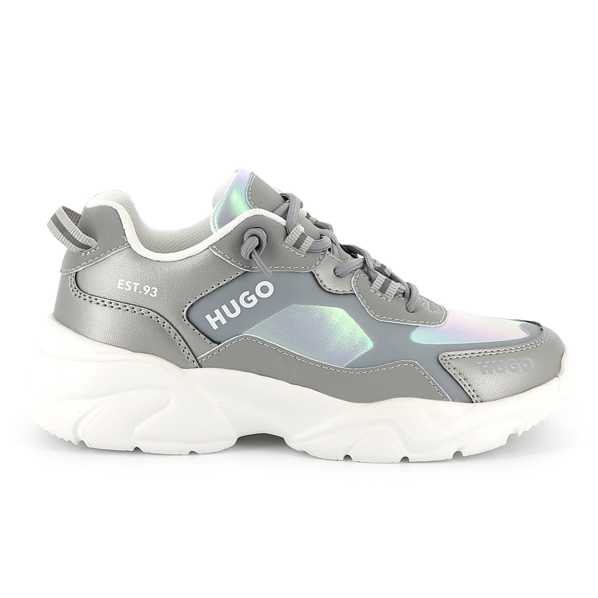 Zapatillas Tafetán Plata Iridiscente