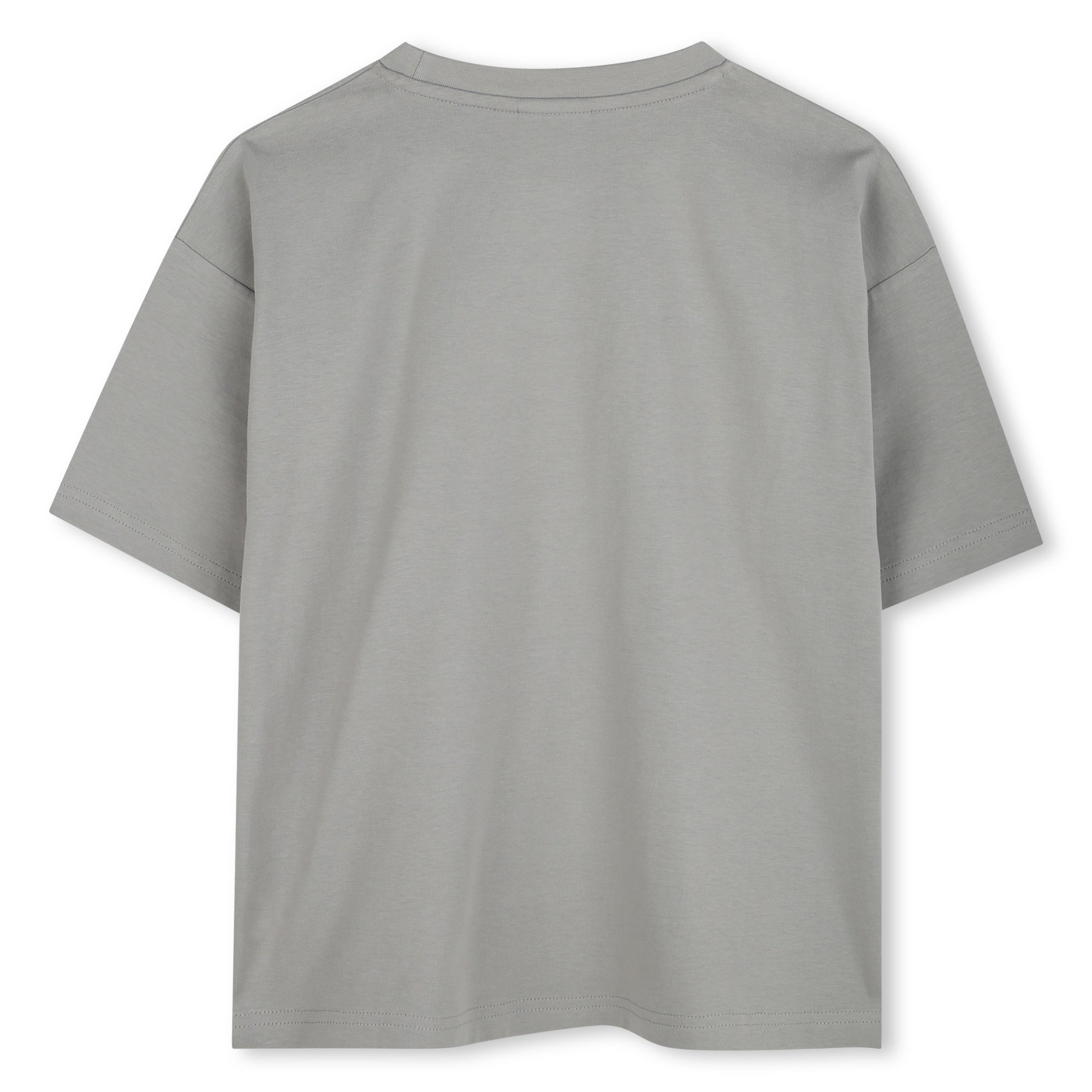 Camiseta Gris Logotipo Llamativo Algodón Orgánico