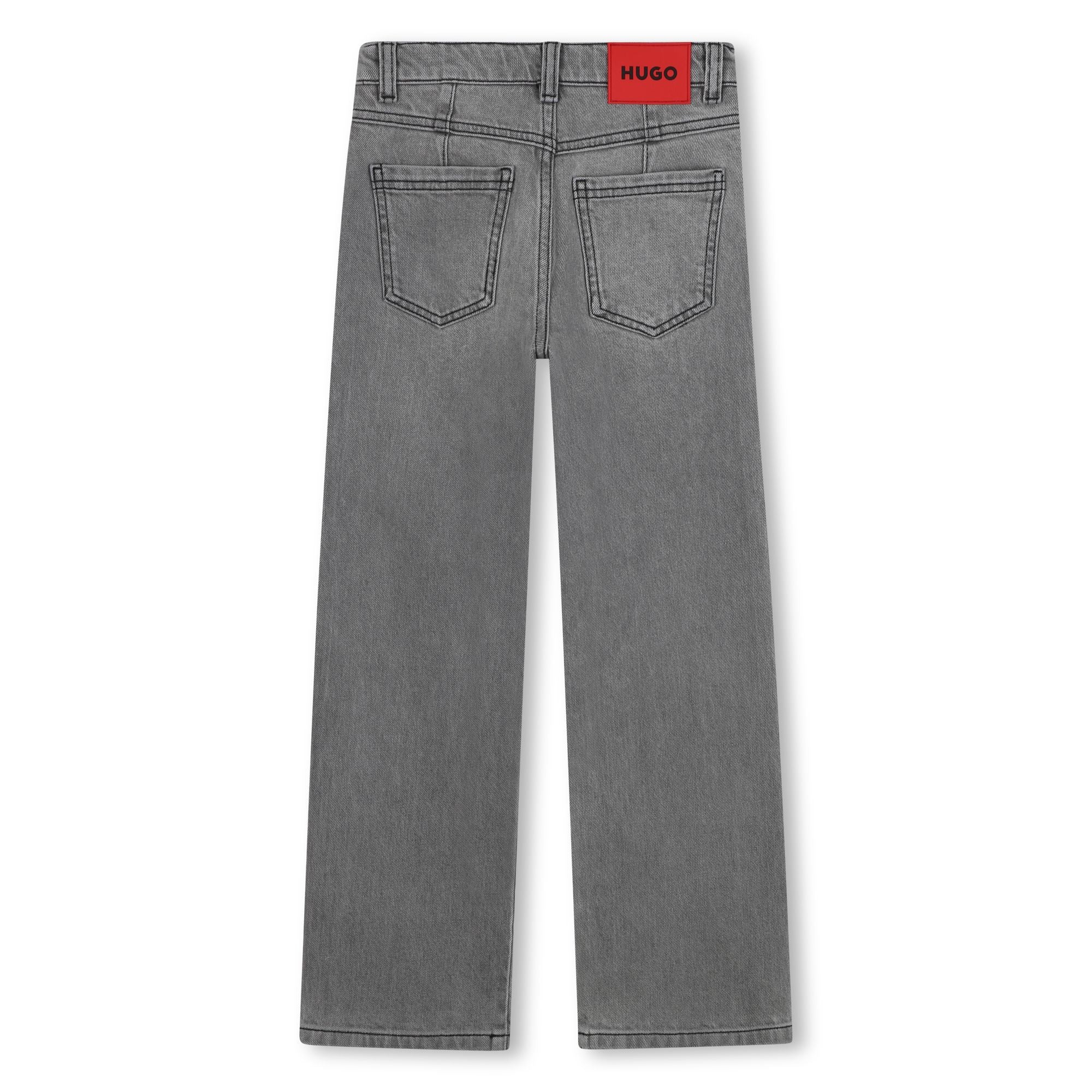 Jeans Gris Deslavado Wide Leg