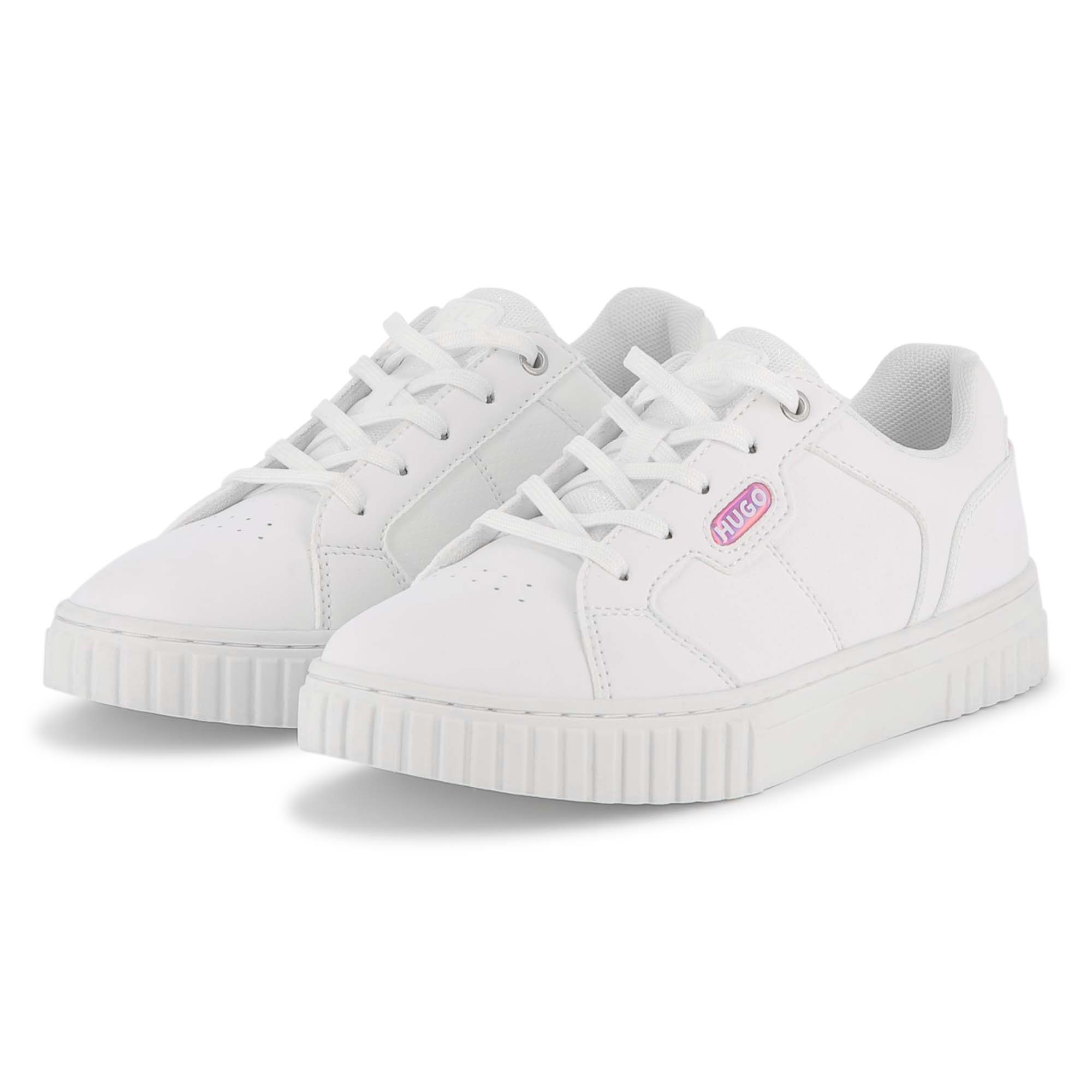 Sneakers blancos lOGO Iridiscente