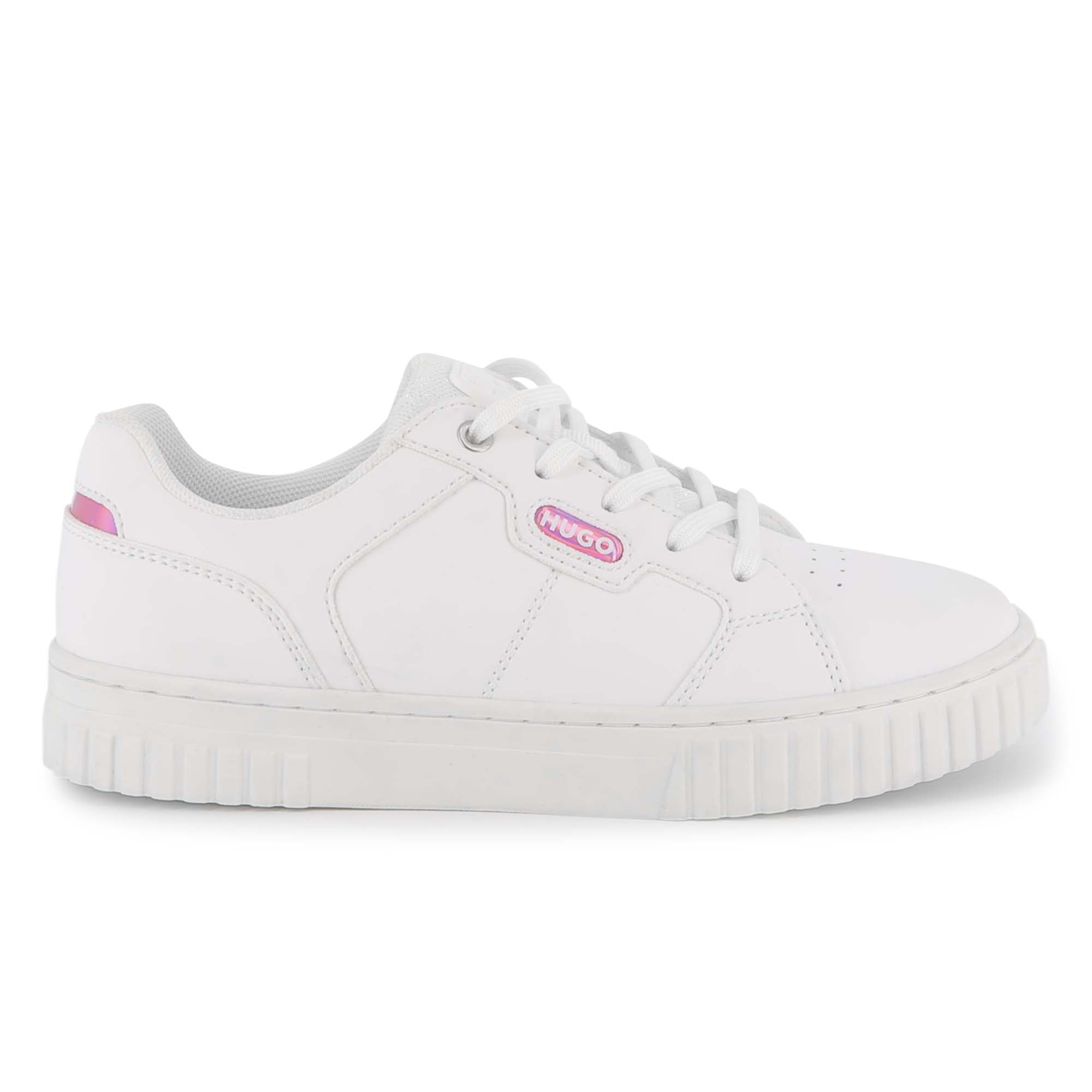 Sneakers blancos lOGO Iridiscente