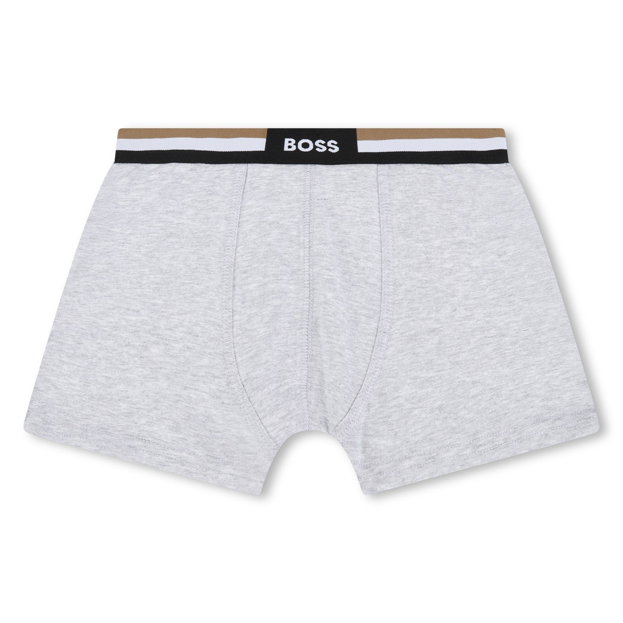 Set 2 Boxer Blanco & Gris Niño