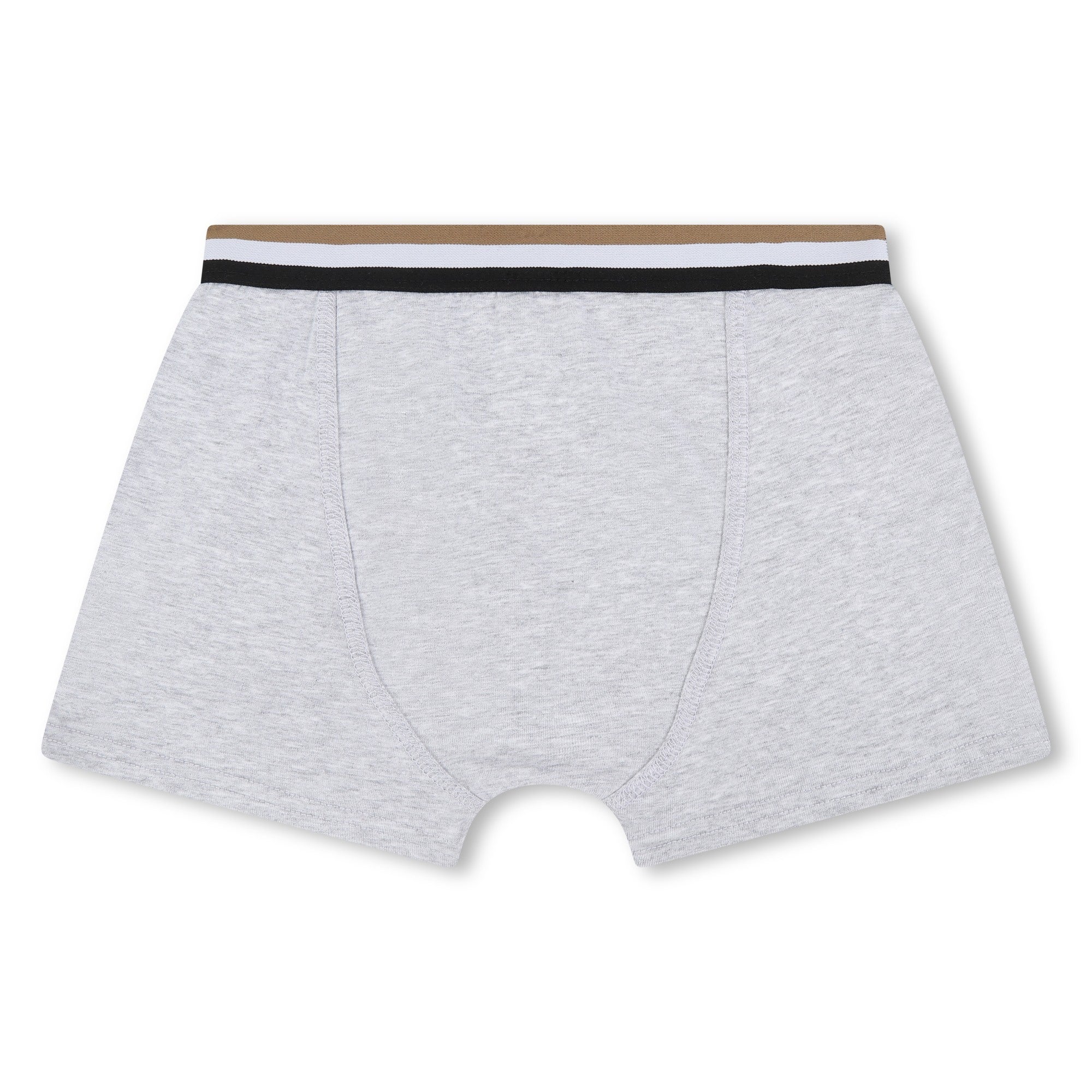 Set 2 Boxer Blanco & Gris Niño