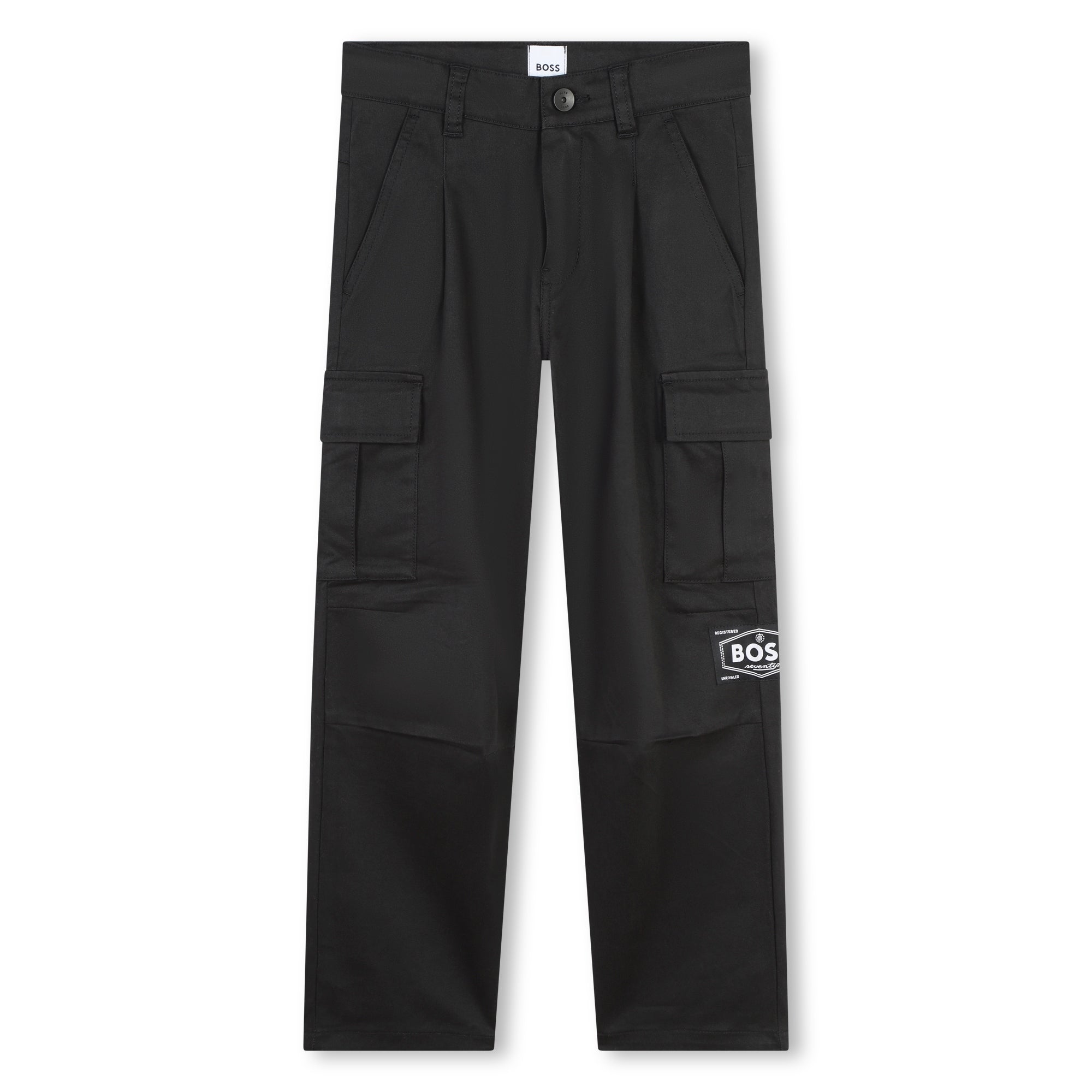 Pantalón Cargo Tapered Fit Negro Niño